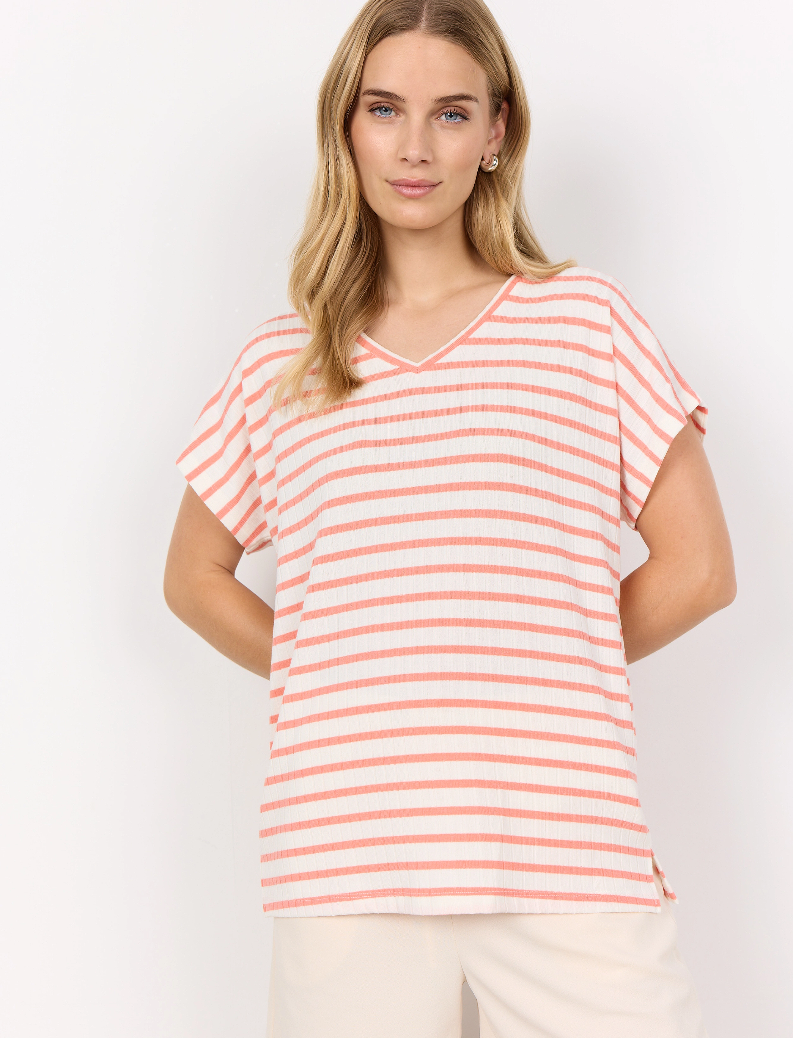 Soyaconcept SC-KAIZA - T-shirts & Toppe - PEACH COMBI / pink/rose