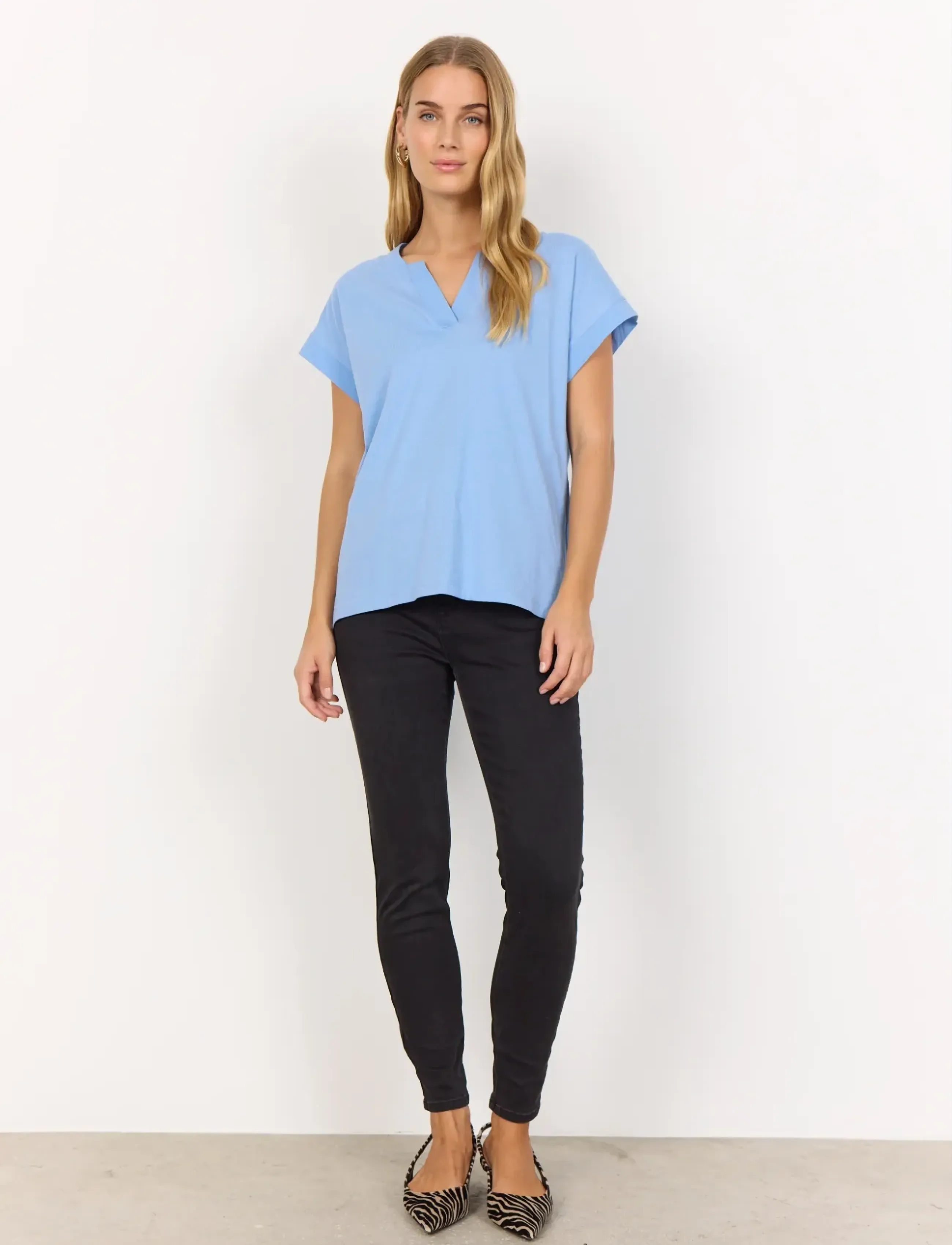 Soyaconcept - SC-DERBY - kortærmede bluser - air blue - 4