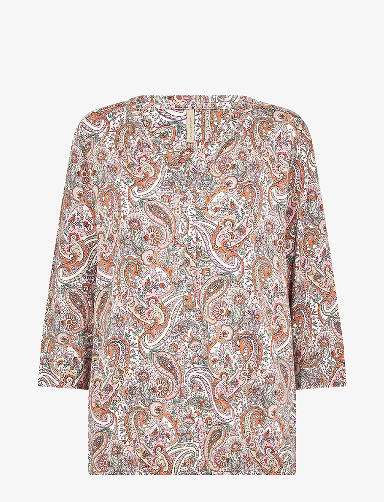 Soyaconcept - SC-FELICITY AOP - langærmede bluser - pink combi - 1