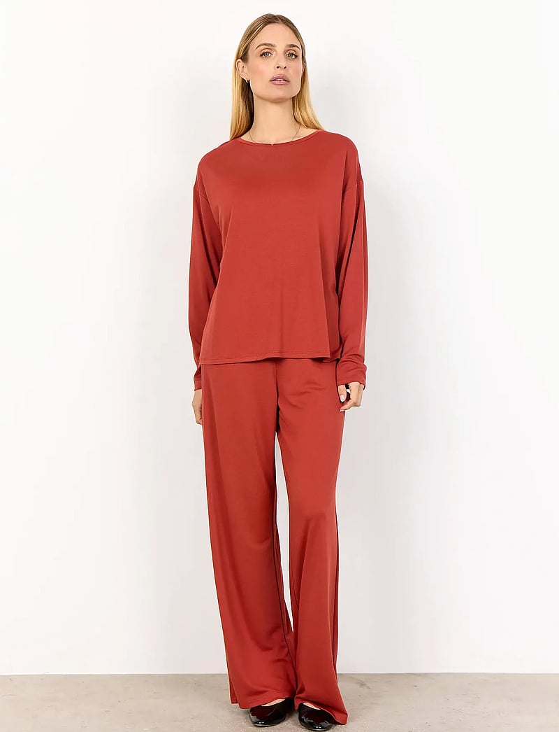 Soyaconcept - SC-FELUCCA - langärmlige tops - 4577 mineral red - 4