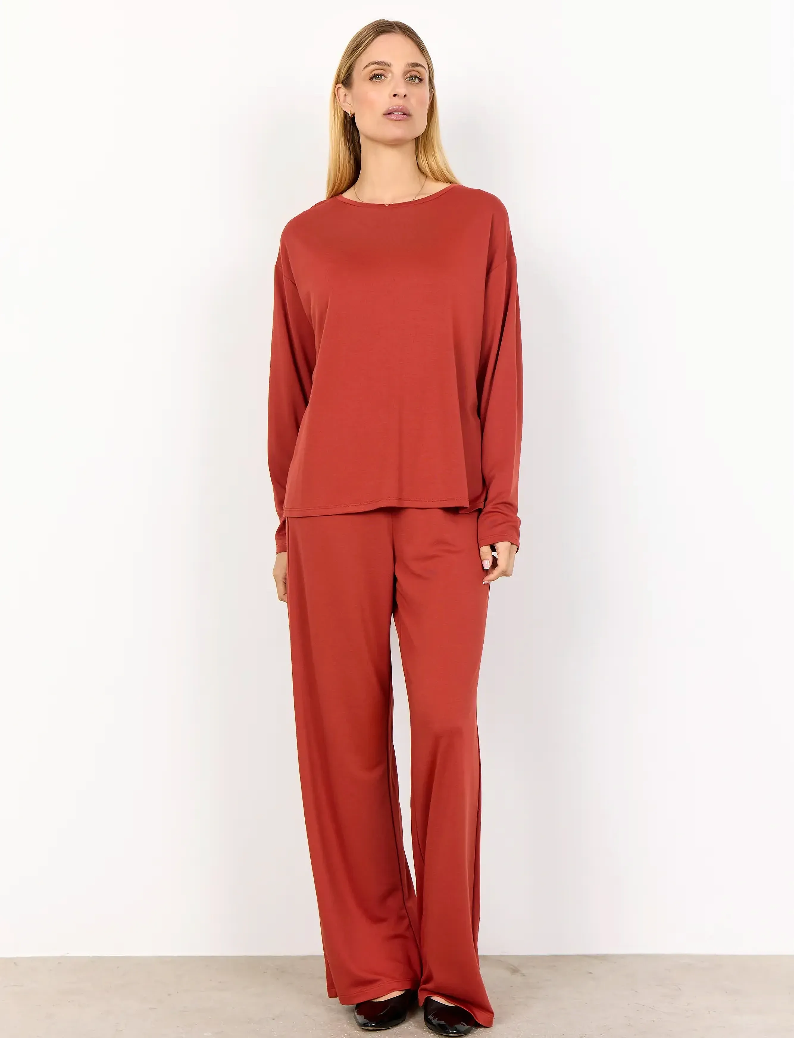 Soyaconcept - SC-FELUCCA - palaidinukės ilgomis rankovėmis - 4577 mineral red - 4