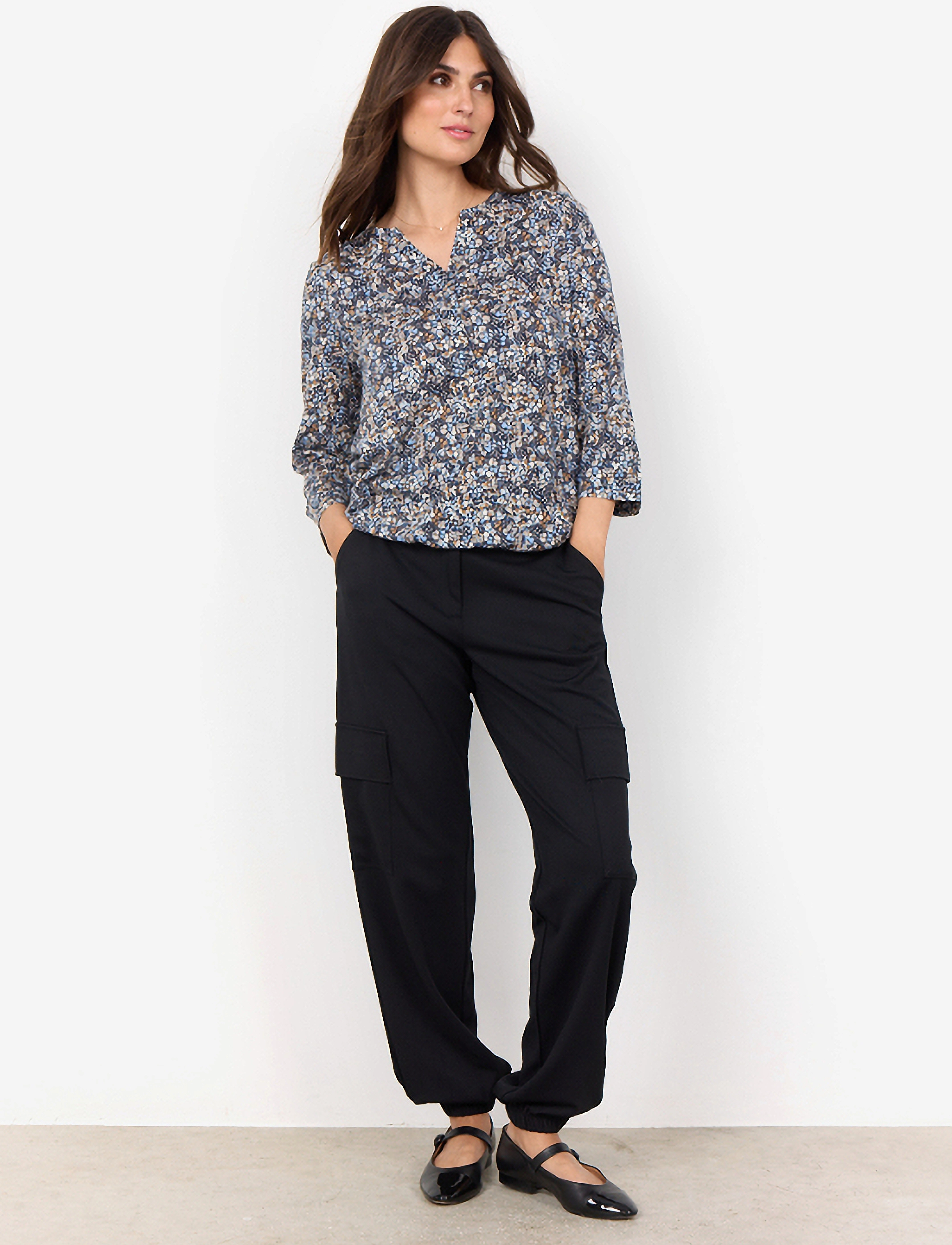 Soyaconcept - SC-FELICITY AOP - langærmede bluser - skyway combi - 3