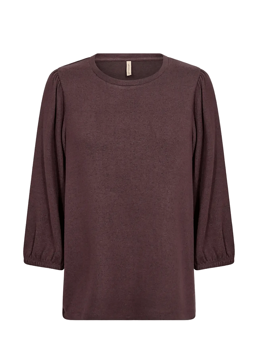 Soyaconcept - SC-BIARA - pikkade varrukatega pluusid - 98980 chocolate plum melange - 1