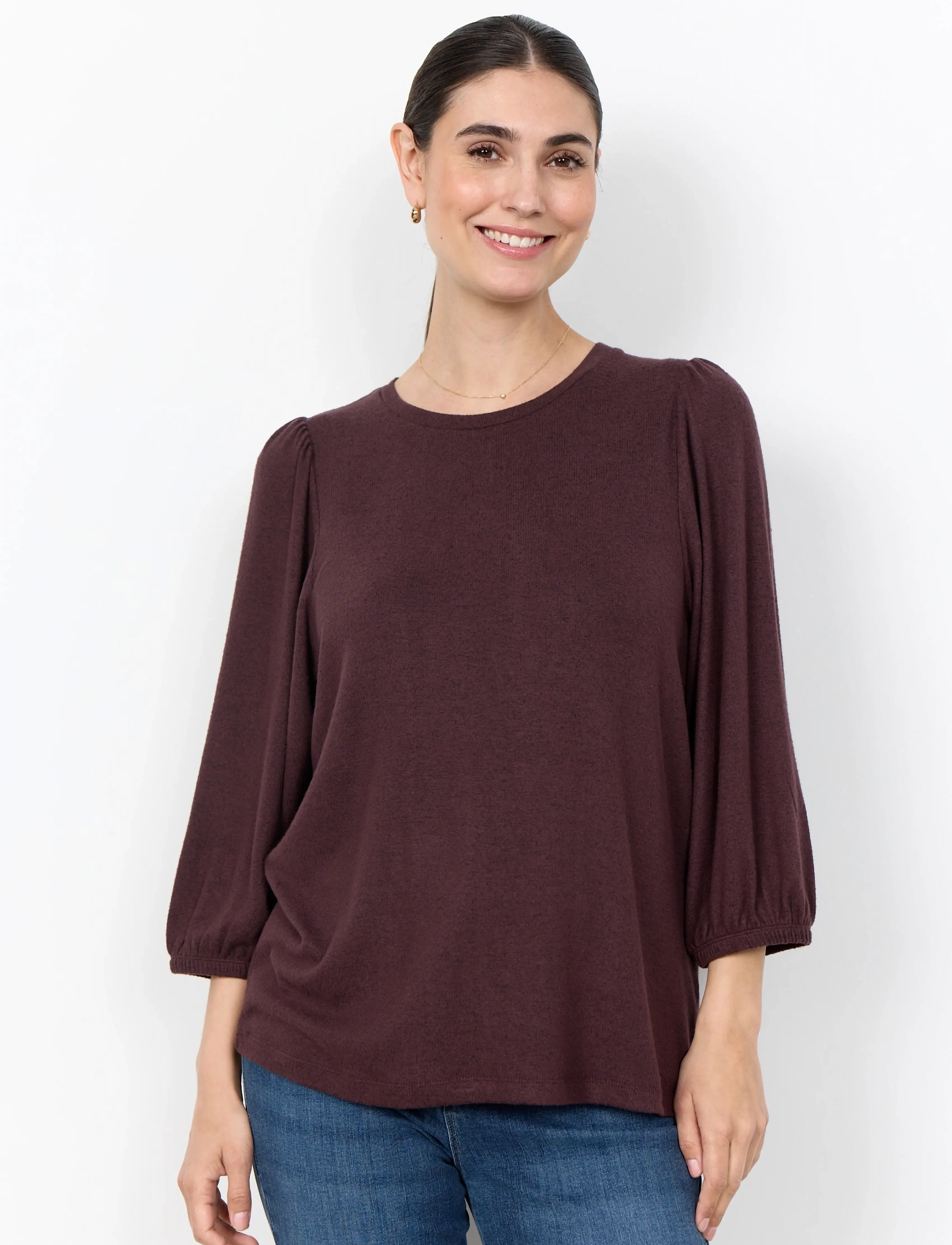 Soyaconcept SC-BIARA - Pikkade varrukatega pluusid - 98980 CHOCOLATE PLUM MELANGE / burgundy