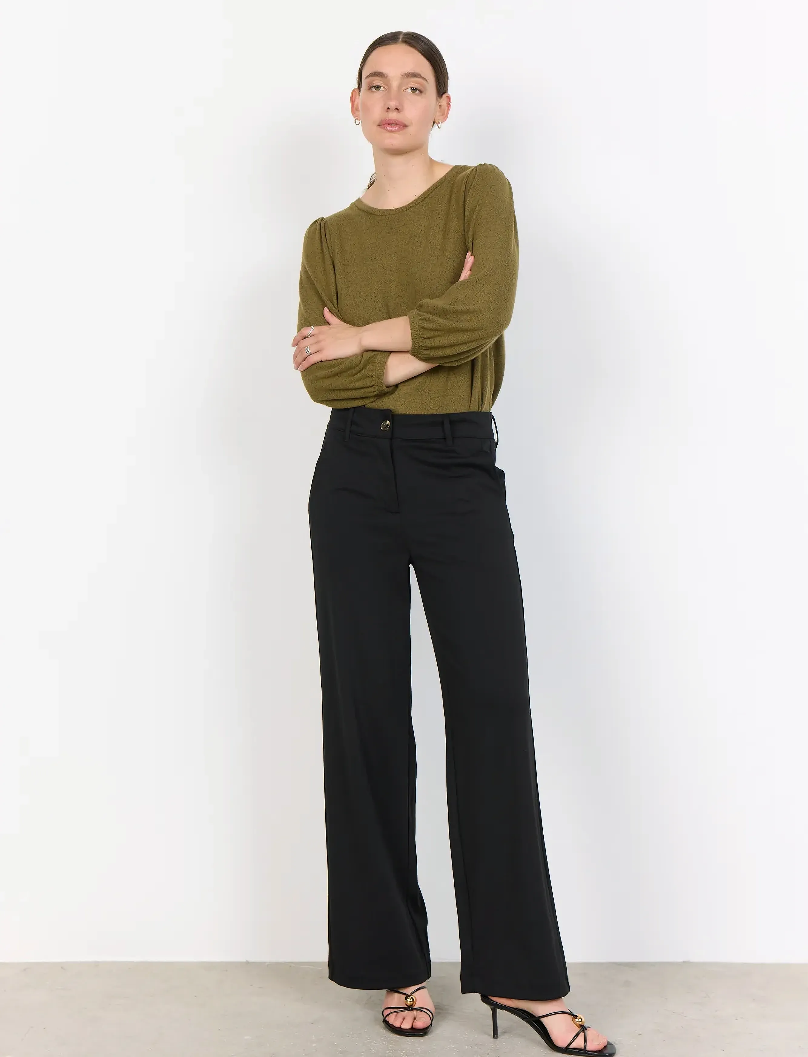 Soyaconcept - SC-BIARA - pikkade varrukatega pluusid - 97230 misty olive mel - 4