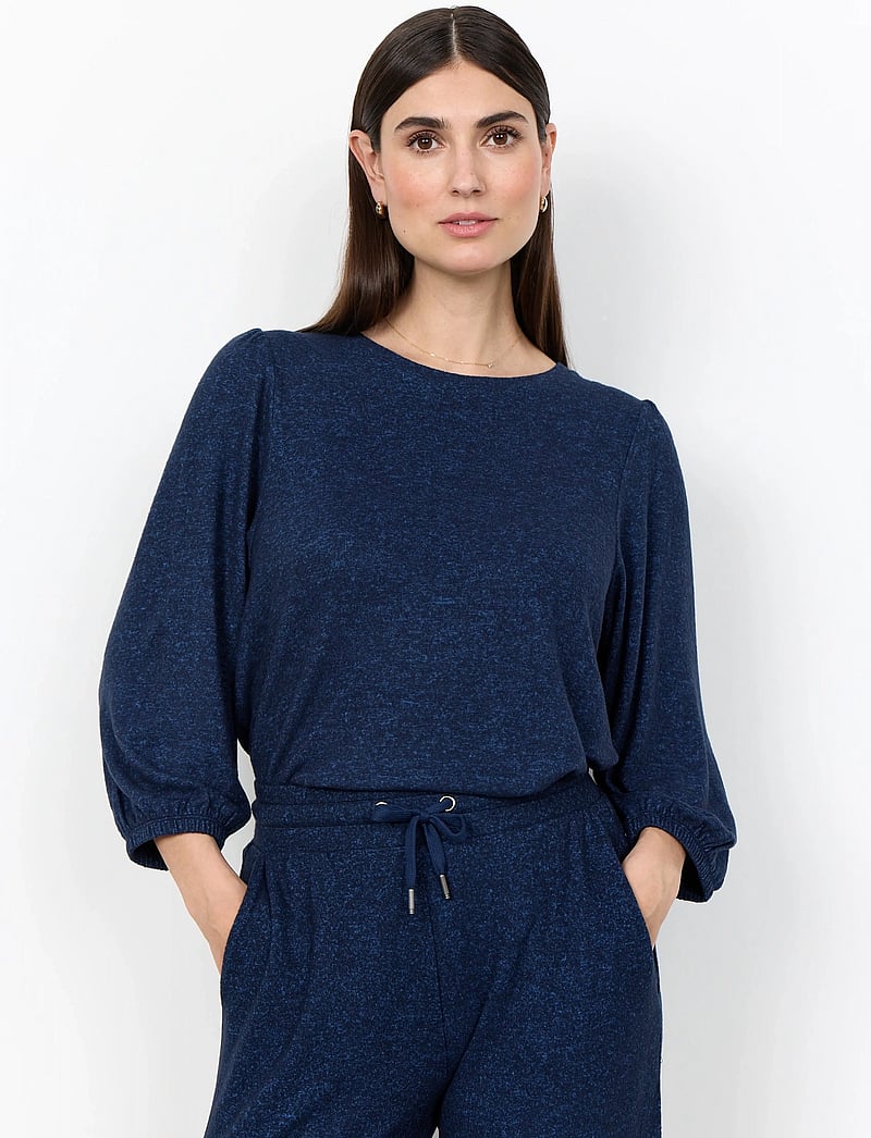 Soyaconcept - SC-BIARA - langærmede bluser - navy melange - 0