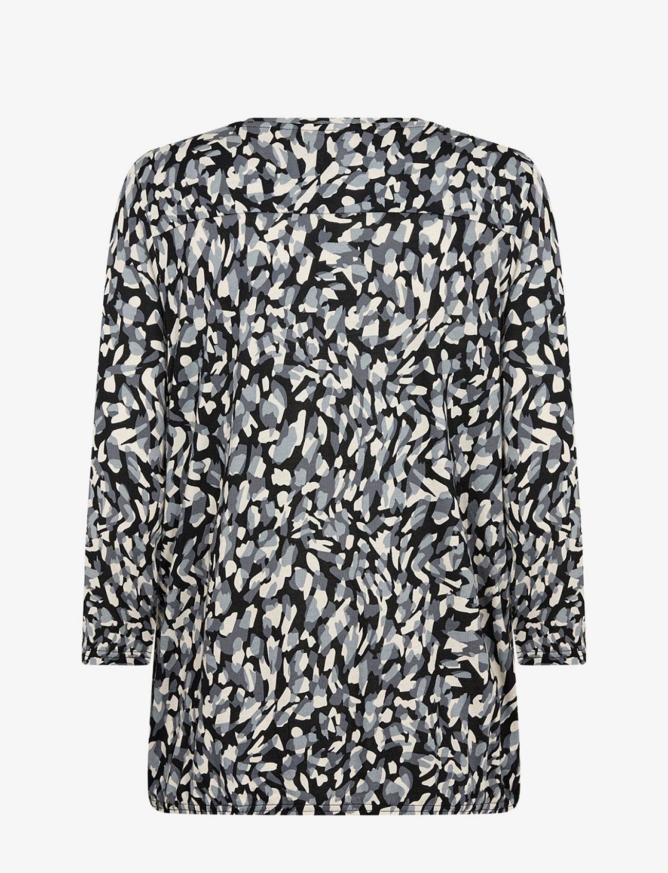 Soyaconcept - SC-FELICITY AOP - kortärmade blusar - black combi - 2