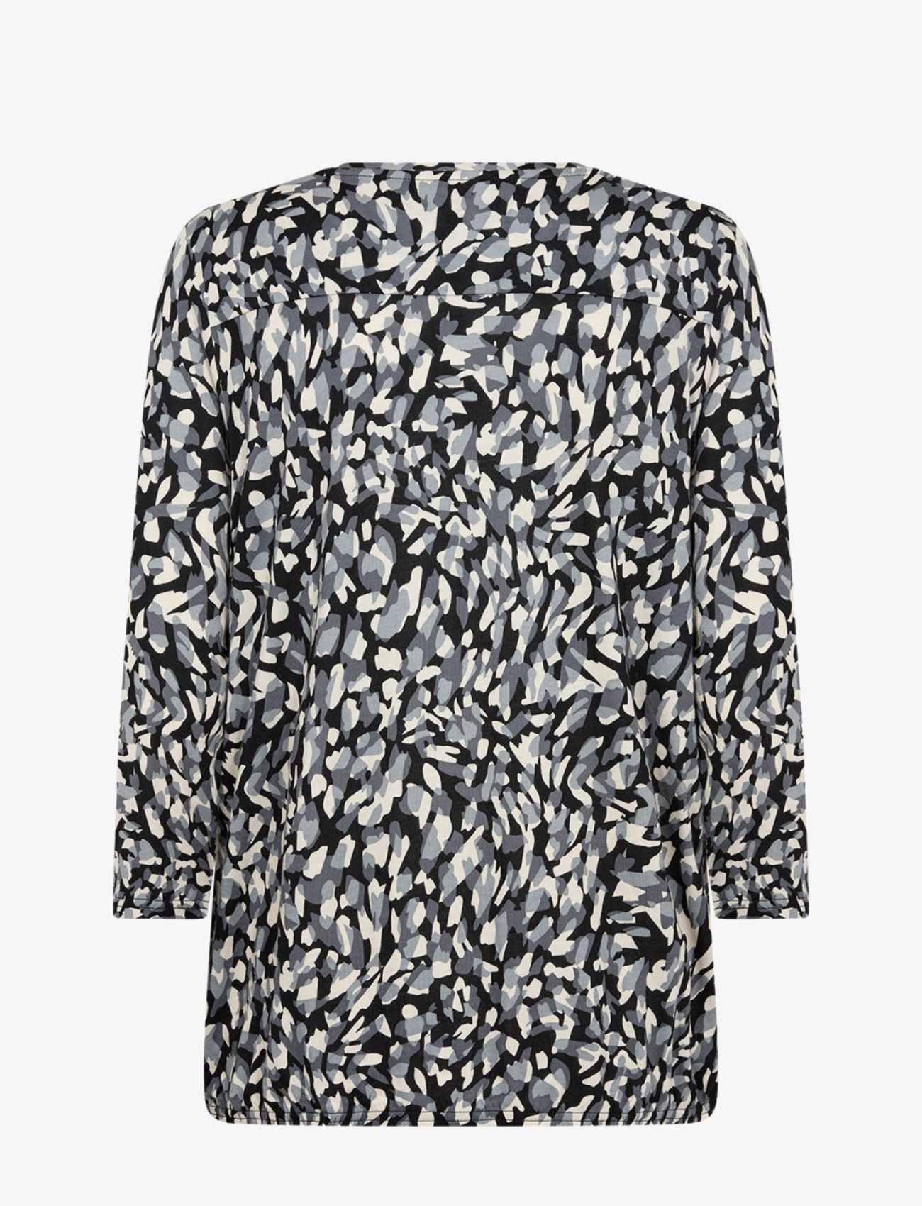 Soyaconcept - SC-FELICITY AOP - kortærmede bluser - black combi - 2