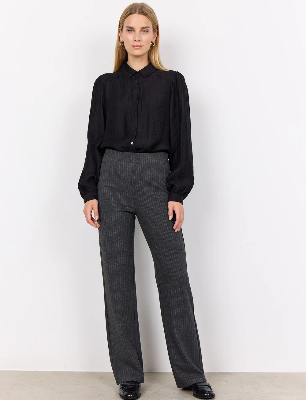 Soyaconcept - SC-IVA - kostymbyxor - dk grey melange combi - 0