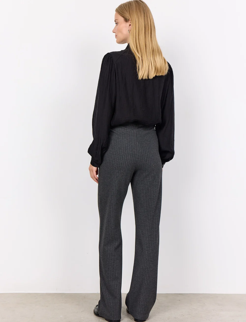 Soyaconcept - SC-IVA - kostymbyxor - dk grey melange combi - 3