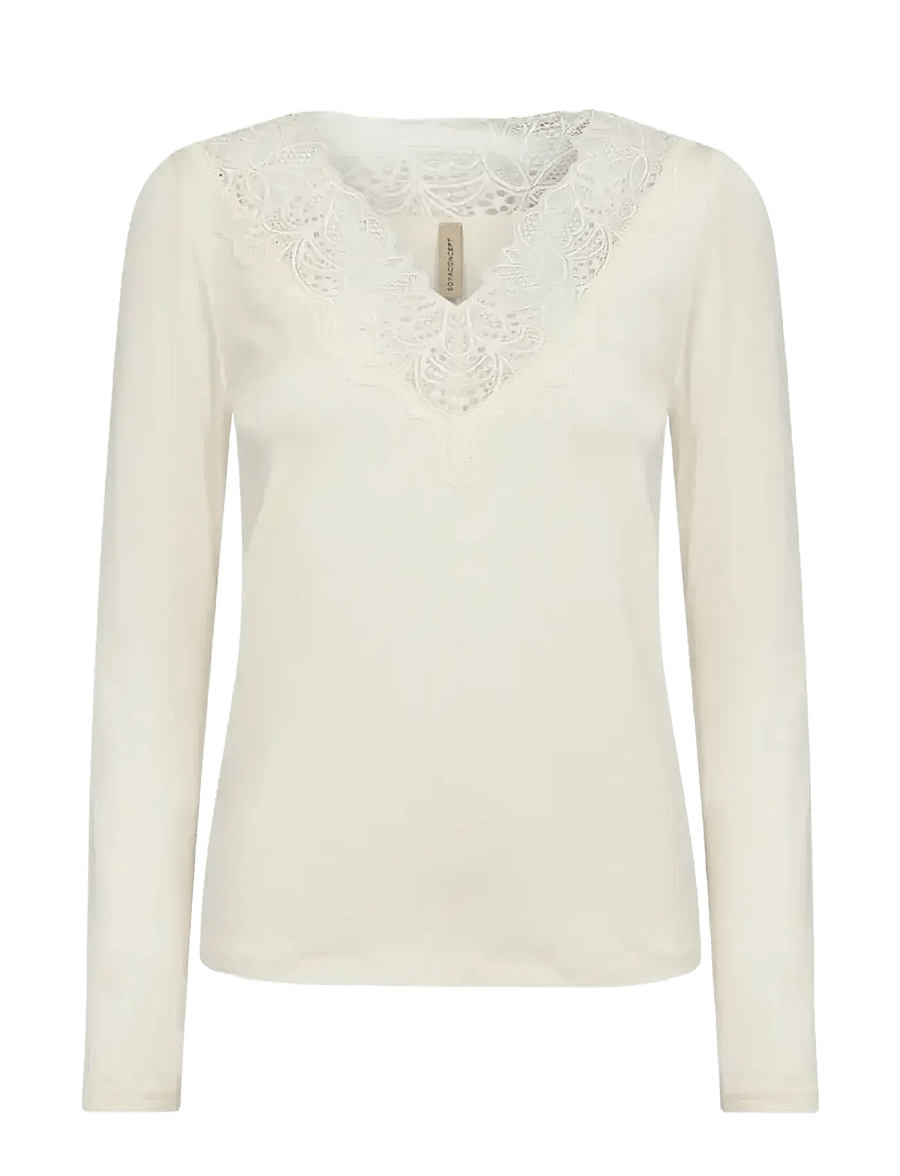 Soyaconcept - SC-MARICA - langærmede toppe - 1620 cream - 1