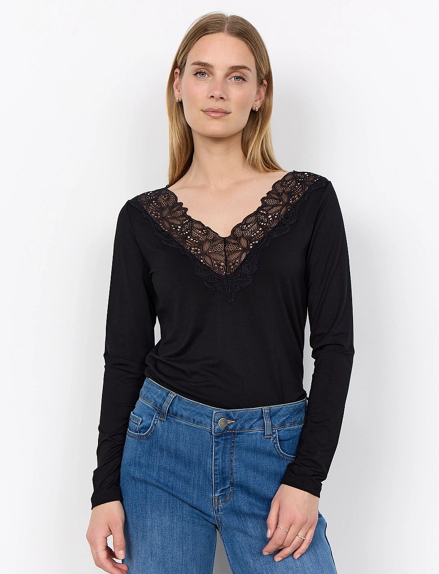 Soyaconcept - SC-MARICA - langærmede toppe - black - 0