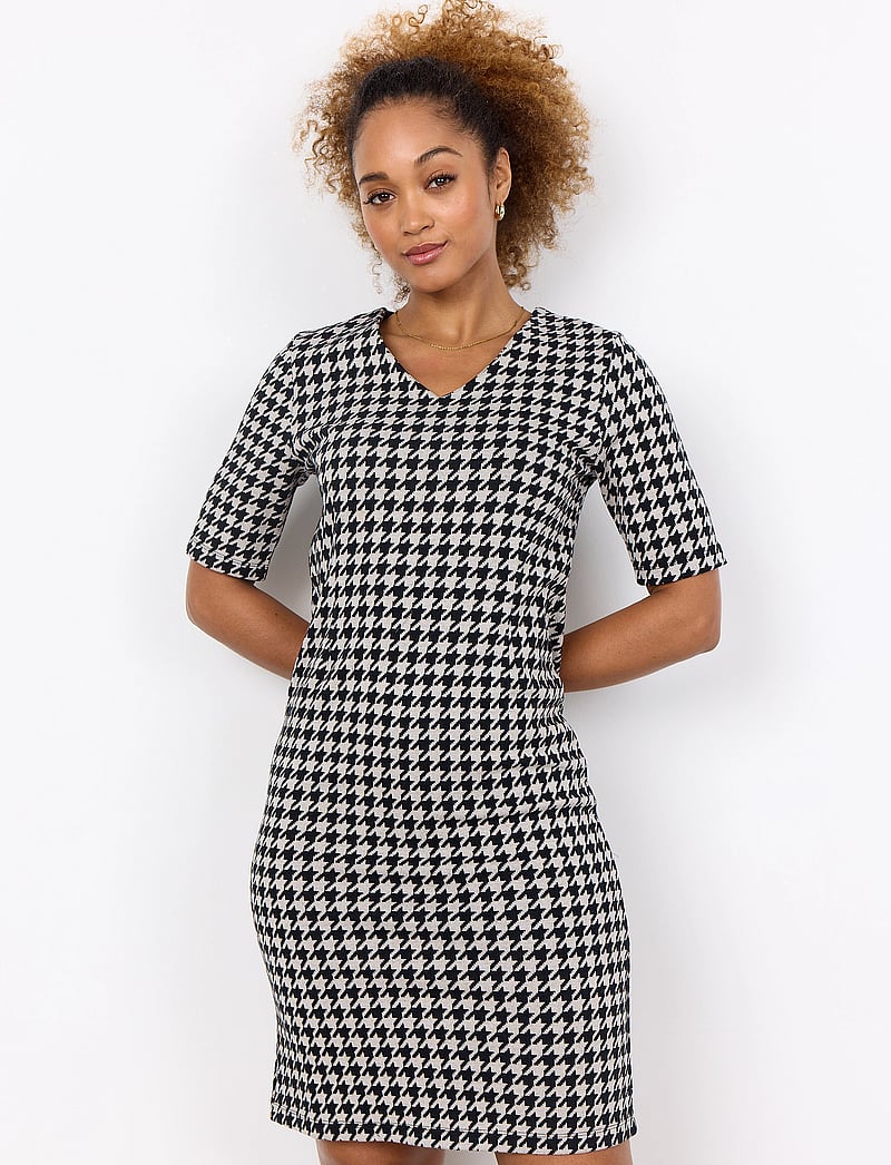 Soyaconcept - SC-IDINA - midikleider - cream combi - 0