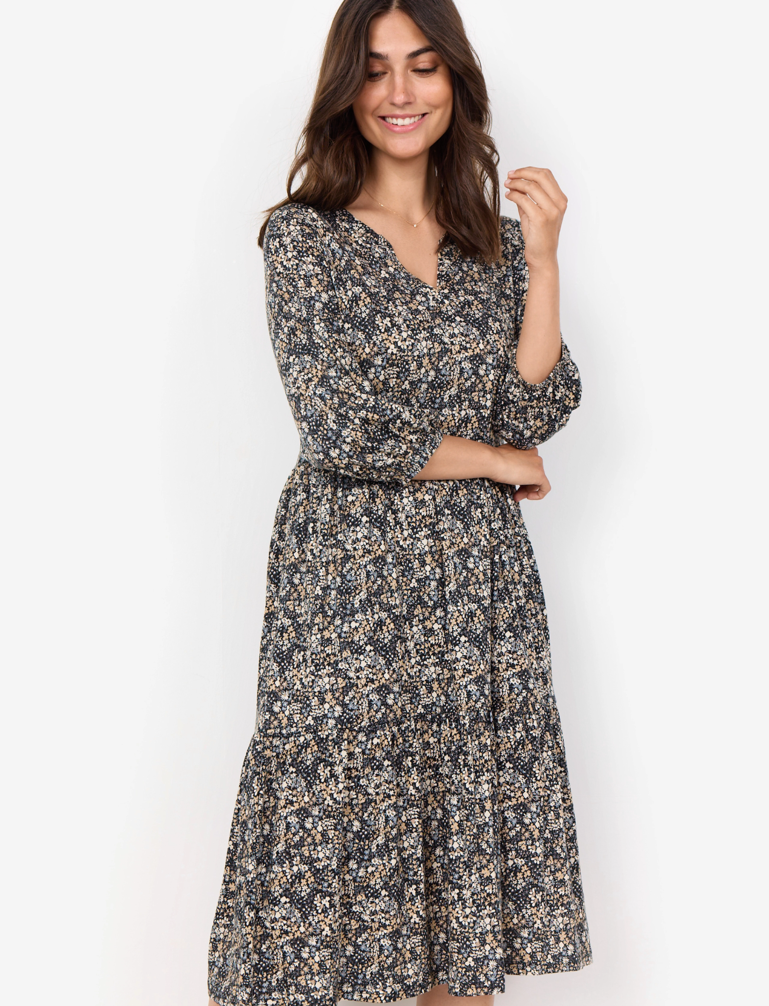 Soyaconcept SC-FELICITY AOP - Klänningar - BLACK COMBI / black
