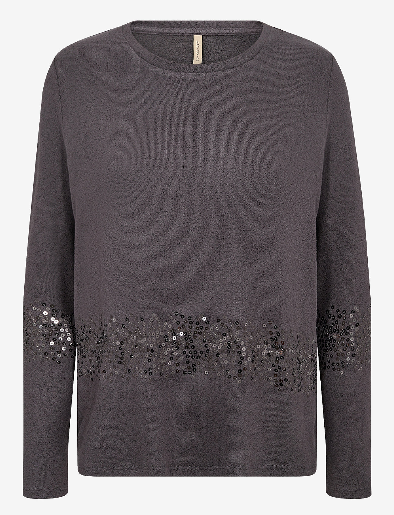 Soyaconcept - SC-BIARA - langärmlige blusen - dk grey melange - 0