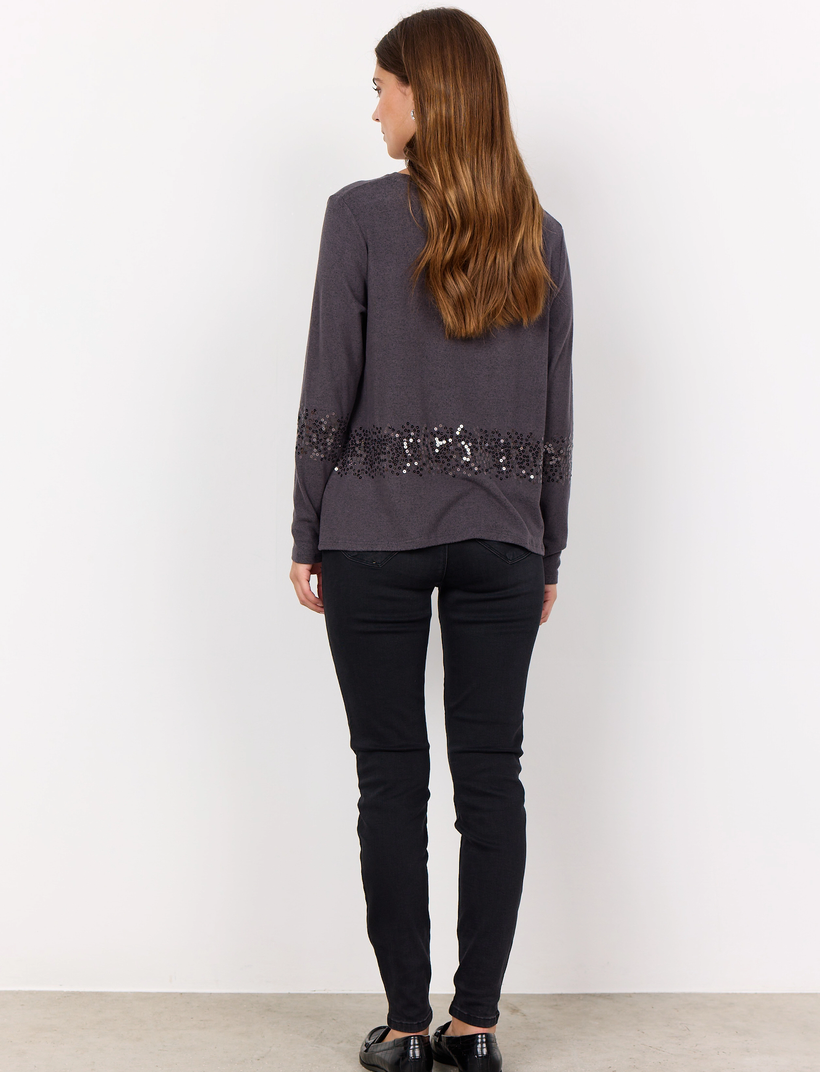 Soyaconcept - SC-BIARA - langærmede bluser - dk grey melange - 3