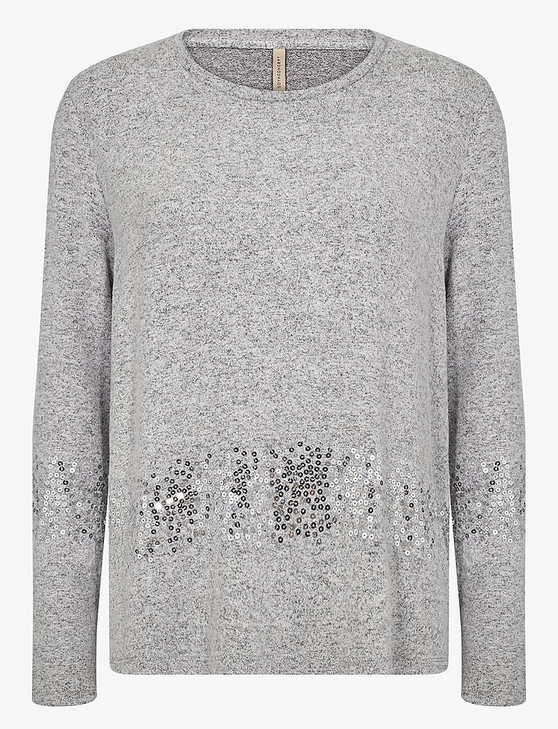 Soyaconcept - SC-BIARA - långärmade blusar - lt grey melange - 1