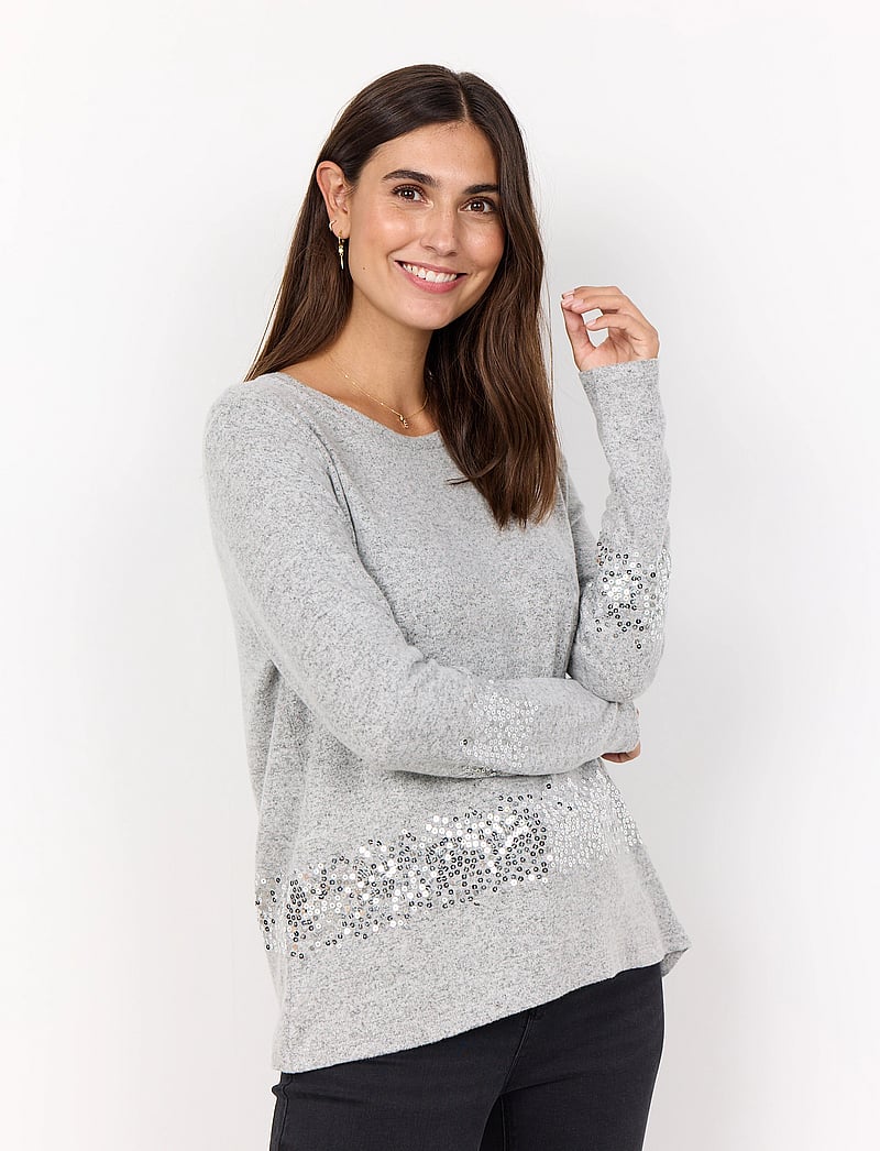 Soyaconcept - SC-BIARA - långärmade blusar - lt grey melange - 0