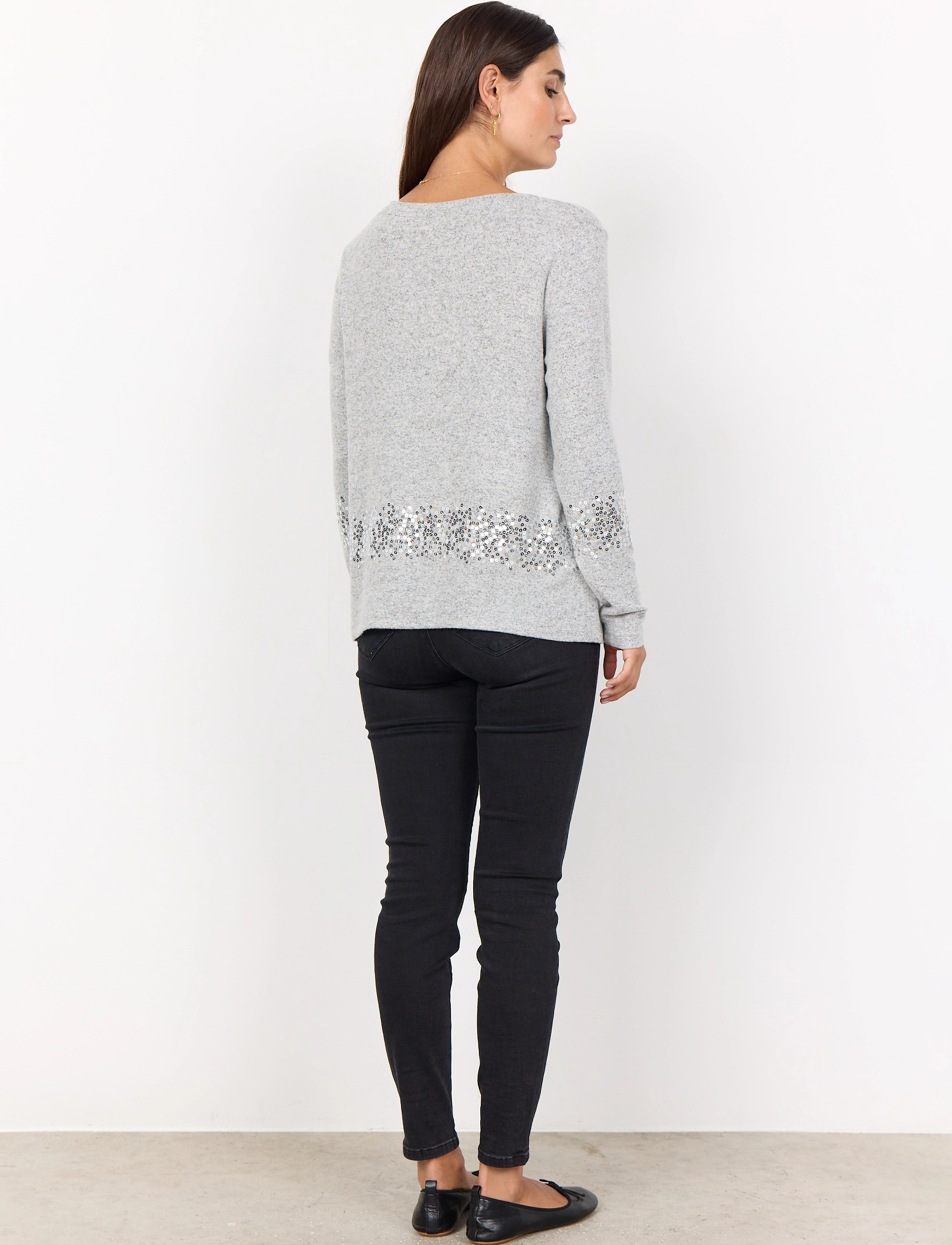 Soyaconcept - SC-BIARA - langærmede bluser - lt grey melange - 3