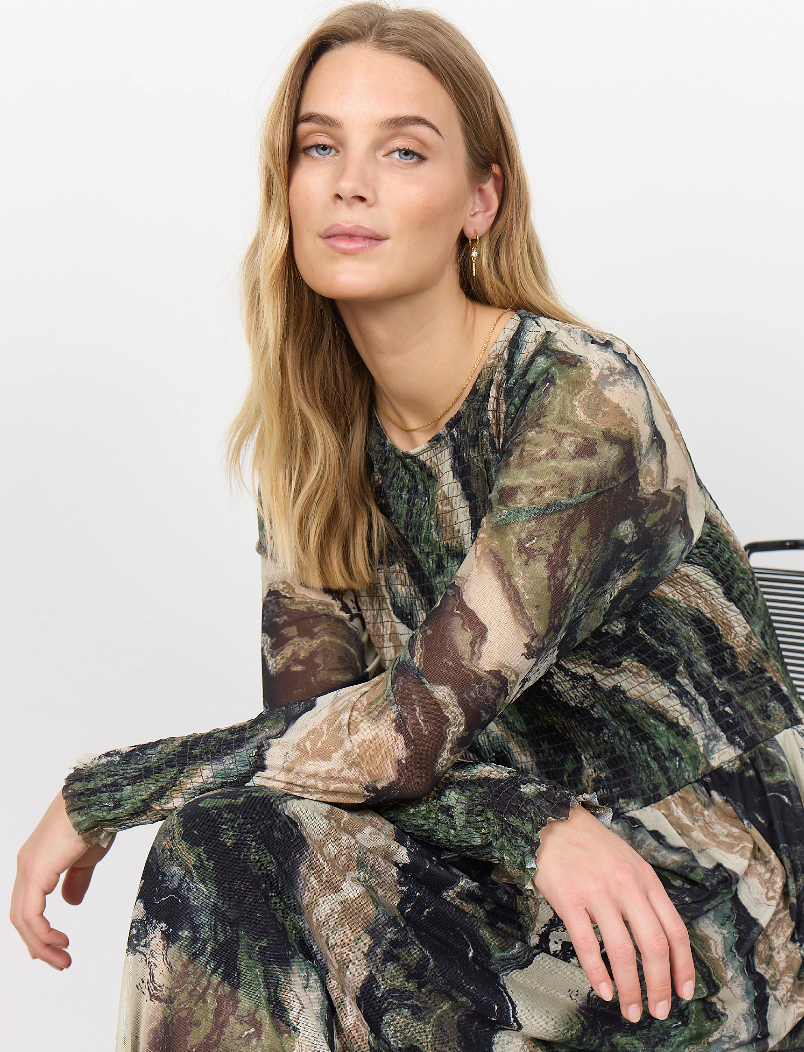 Soyaconcept - SC-ALDA AOP - midi-kleider - dark army combi - 4