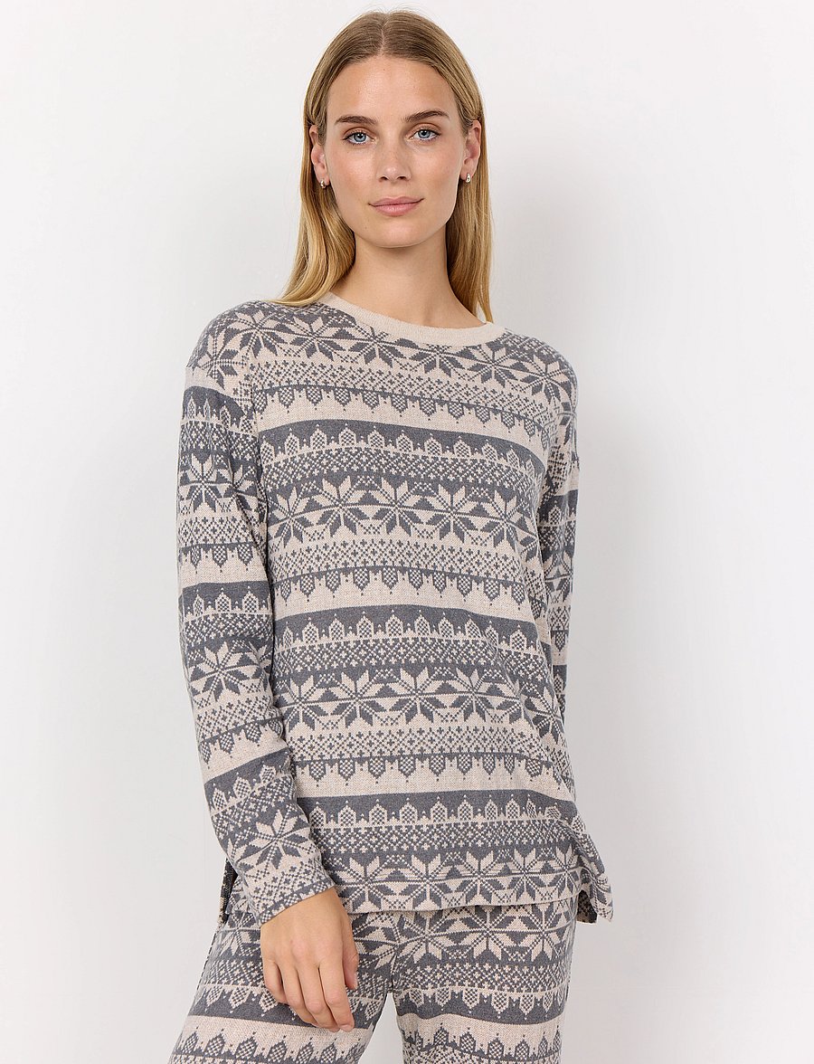 Soyaconcept - SC-BIARA AOP SET - cream melange combi - 2