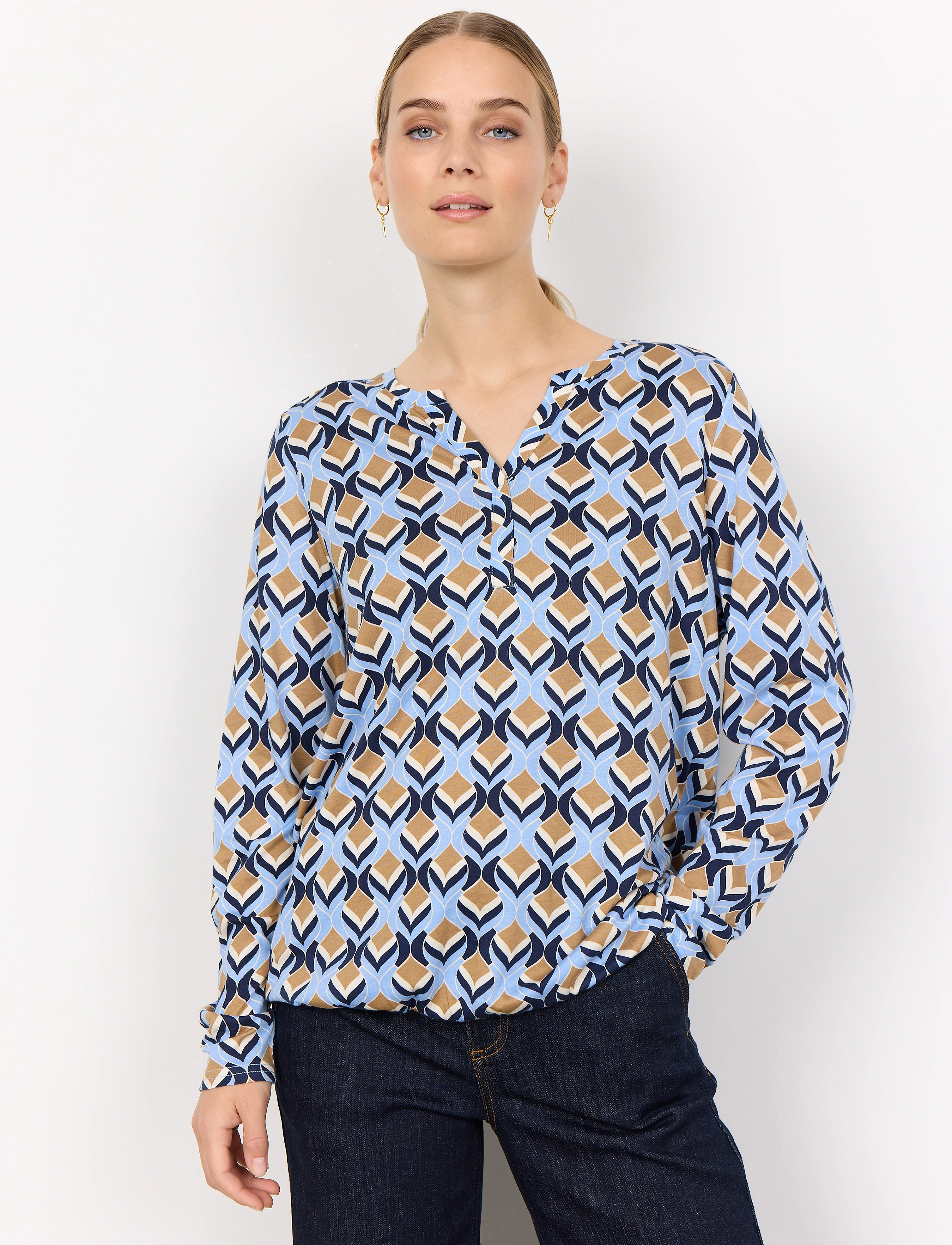 Soyaconcept SC-FELICITY AOP - Bluser - AIR BLUE COMBI / blue