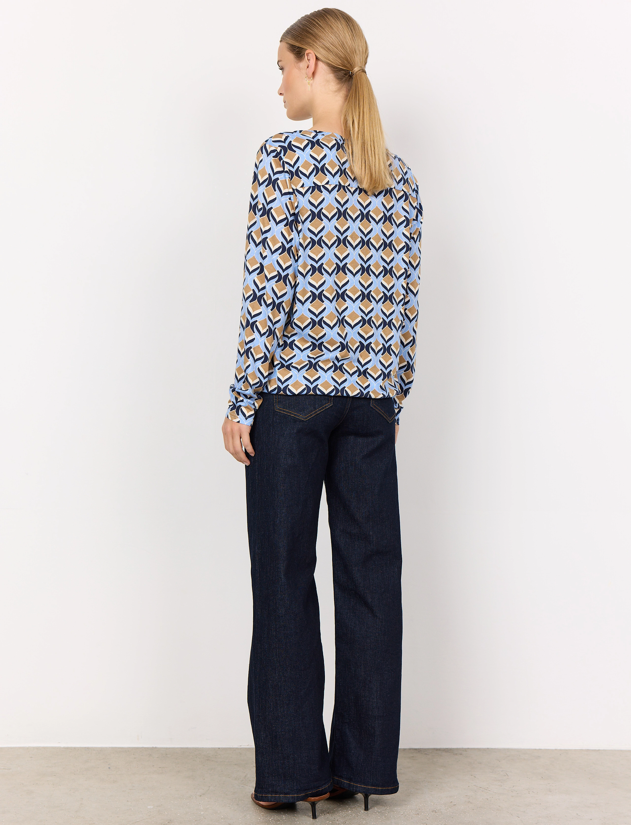 Soyaconcept - SC-FELICITY AOP - pikkade varrukatega pluusid - air blue combi - 3