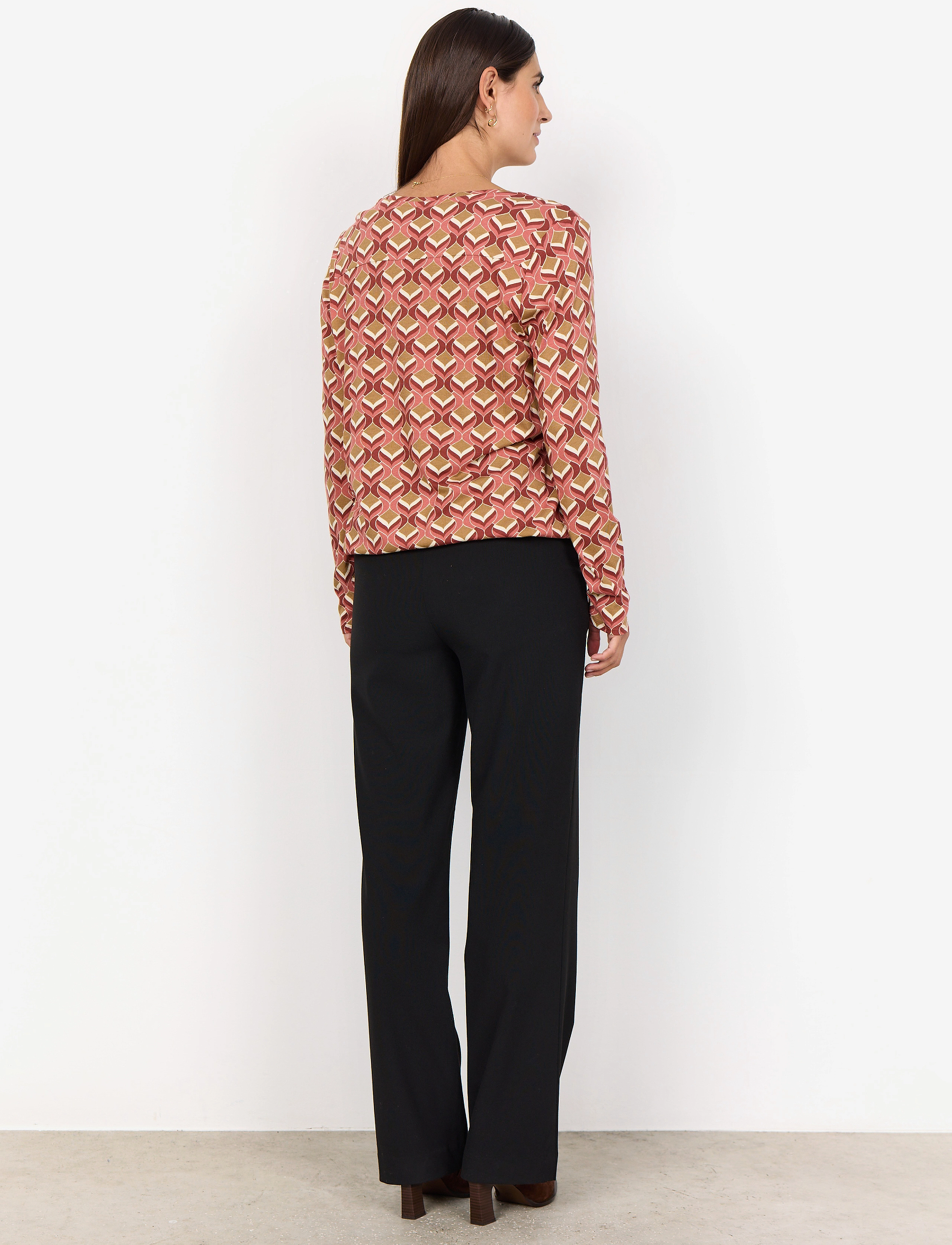 Soyaconcept - SC-FELICITY AOP - langærmede bluser - blush combi - 3