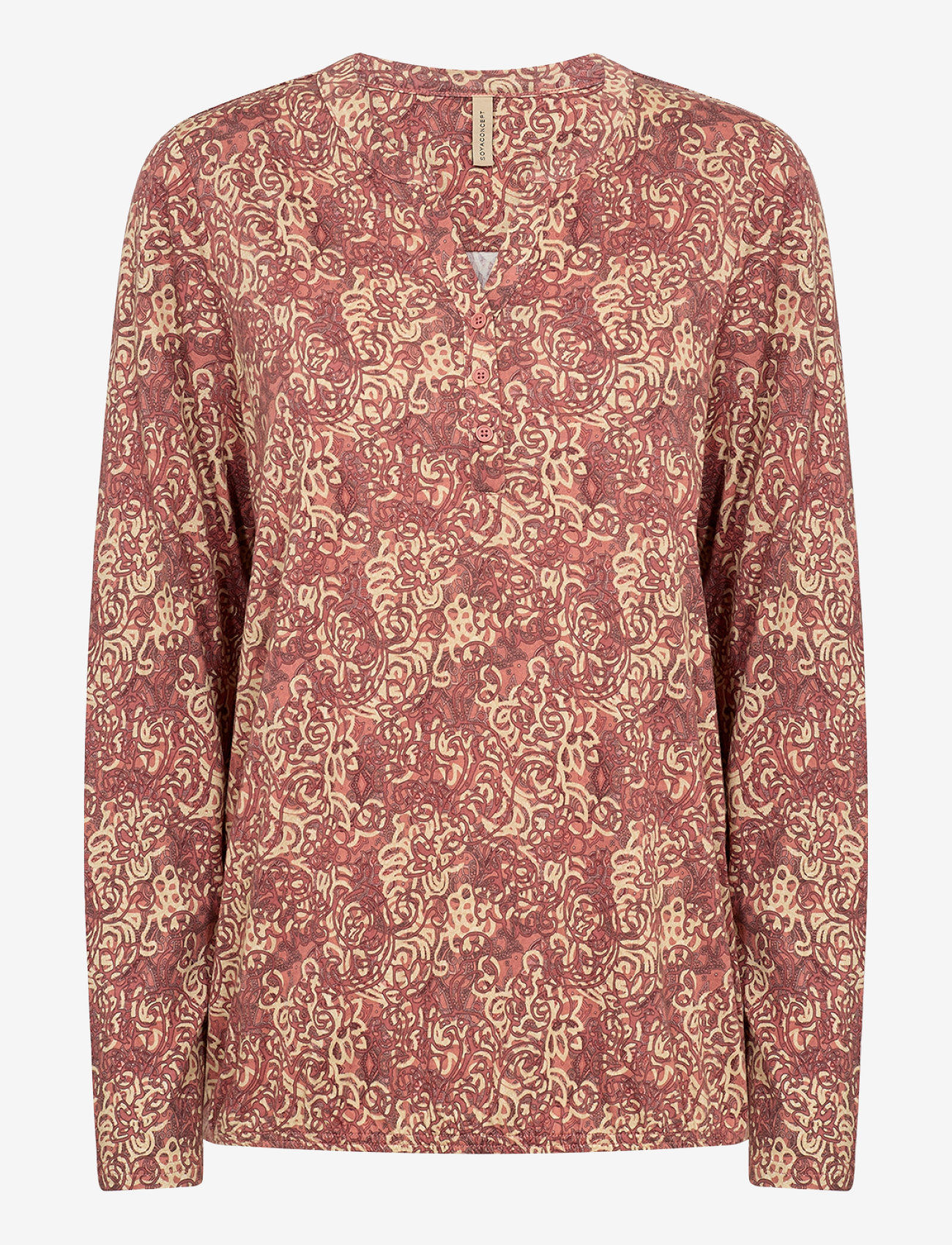 Soyaconcept - SC-FELICITY AOP - langärmlige blusen - blush combi - 0