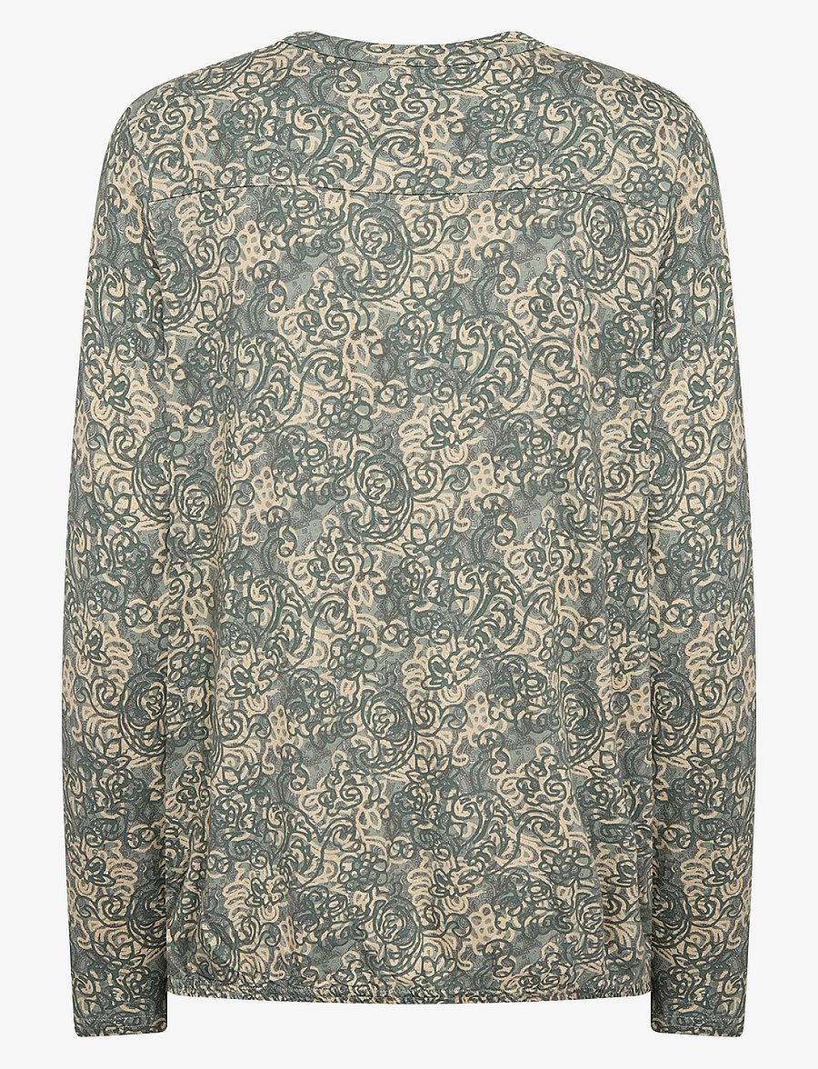 Soyaconcept - SC-FELICITY AOP - langärmelige blusen - mineral green combi - 1