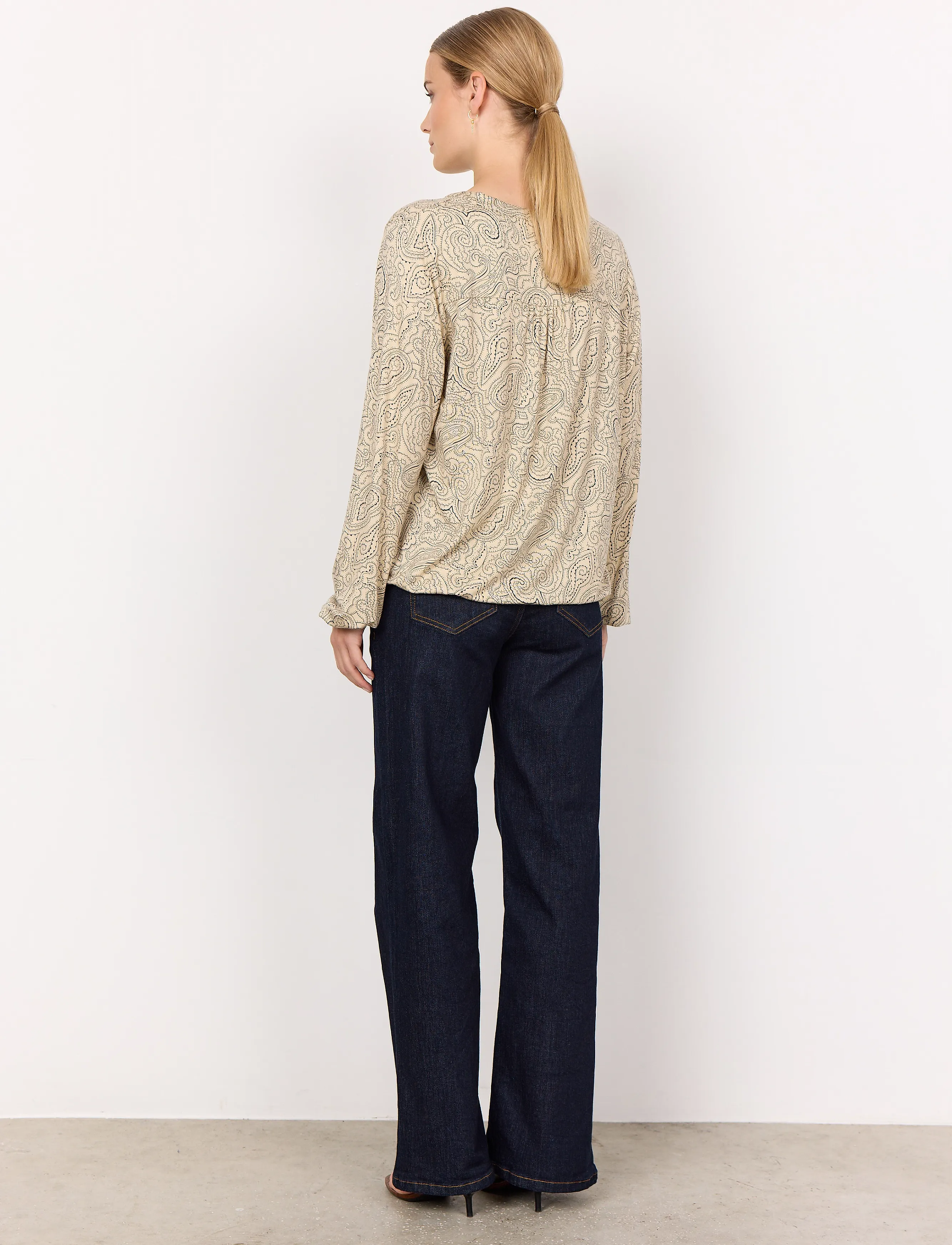 Soyaconcept - SC-MARICA AOP - pikkade varrukatega pluusid - cream combi - 3