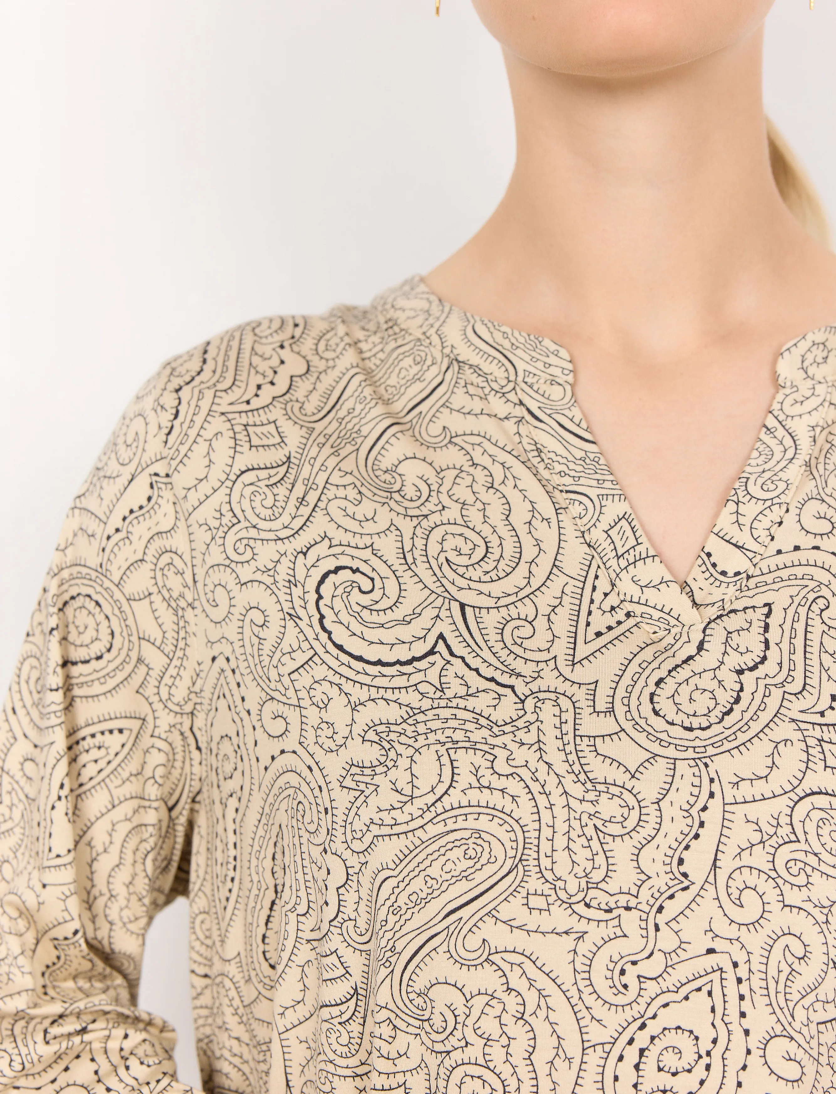 Soyaconcept - SC-MARICA AOP - pikkade varrukatega pluusid - cream combi - 5