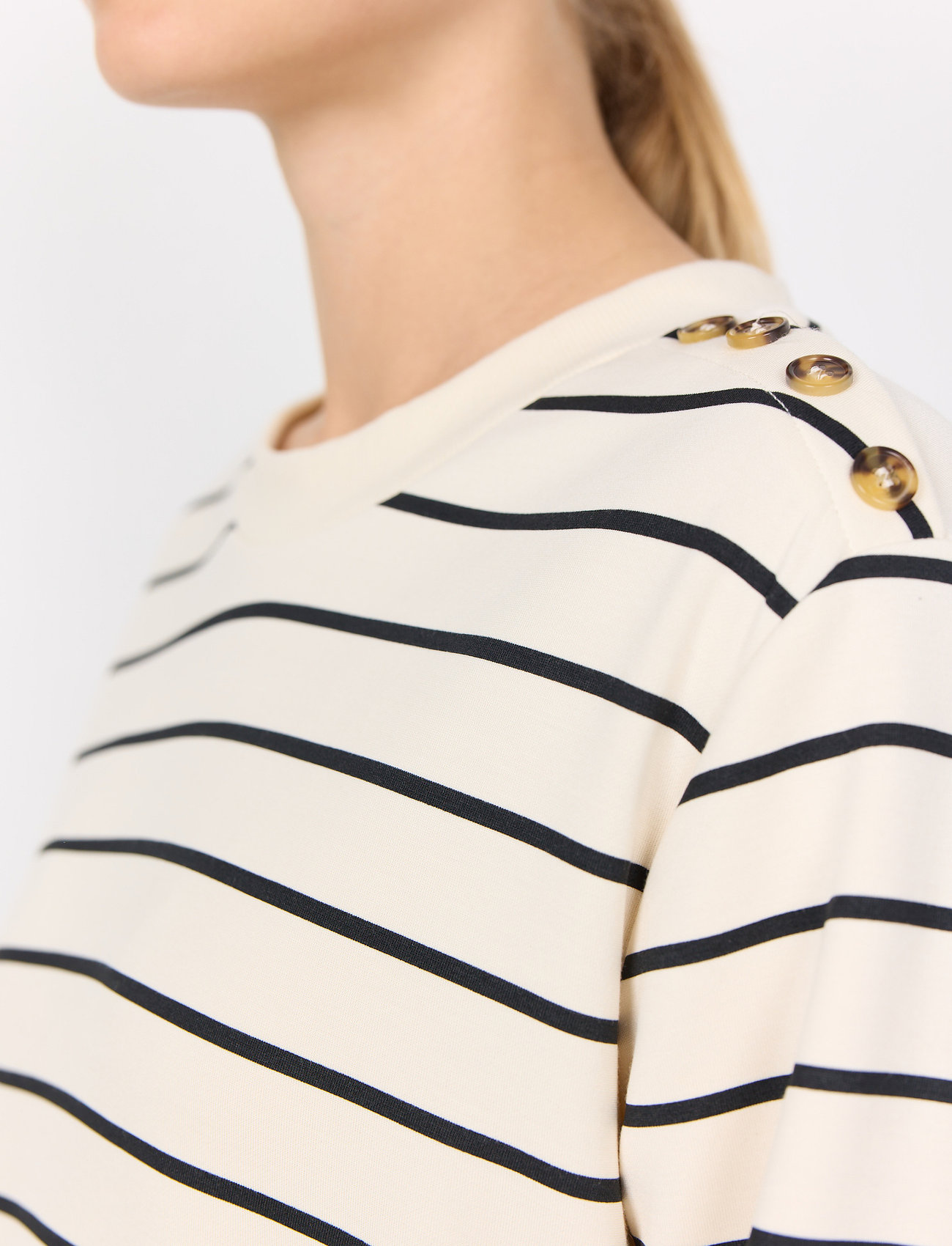 Soyaconcept - SC-BARNI - langærmede bluser - cream combi - 5