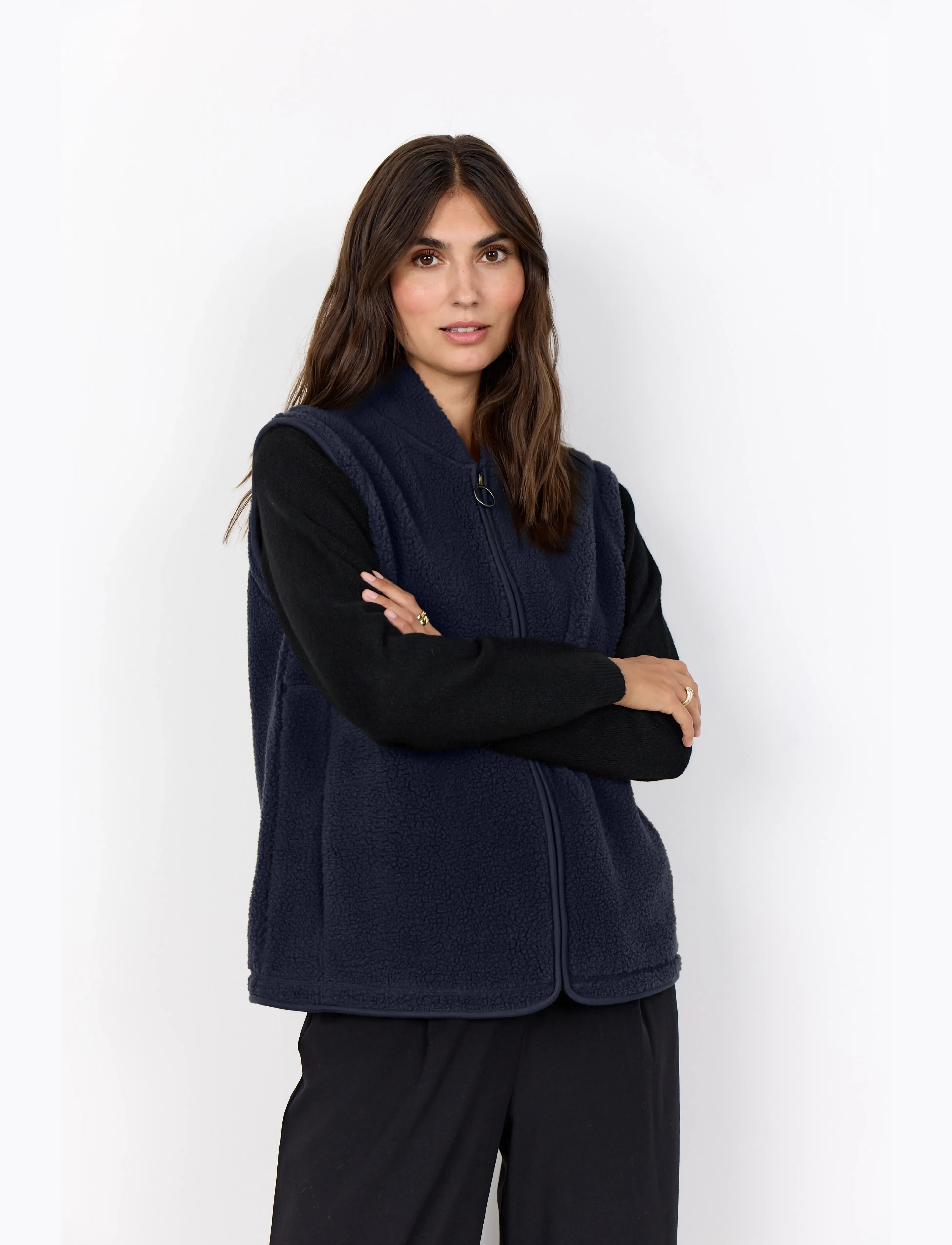 Soyaconcept Sc-Onyx, XL, Westen, Marineblau - Fleece & Teddy Frauen