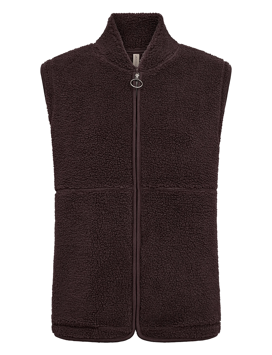 Soyaconcept - SC-ONYX - fleece- og teddyveste - 8980 chocolate plum - 1