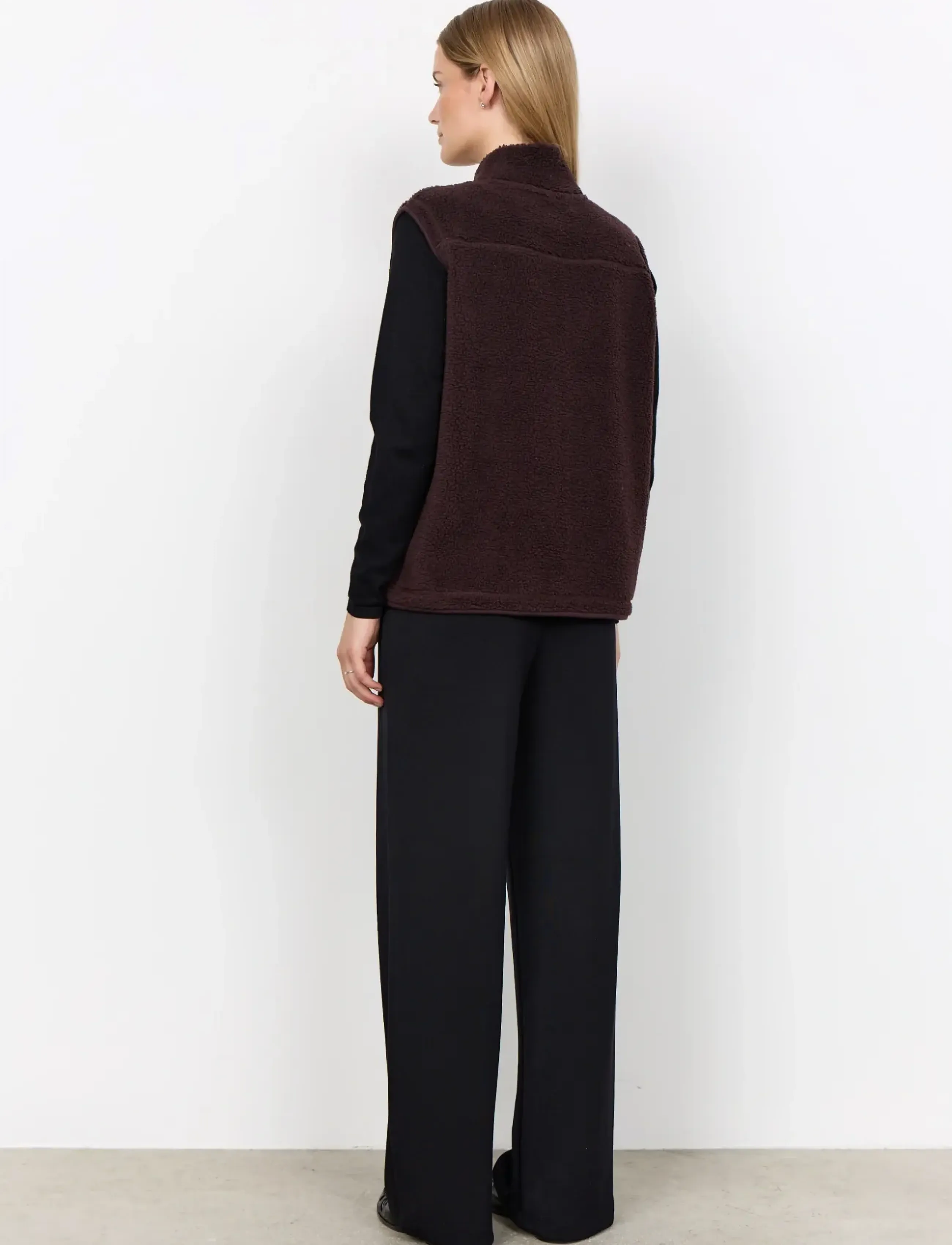 Soyaconcept - SC-ONYX - fleece- og teddyveste - 8980 chocolate plum - 3