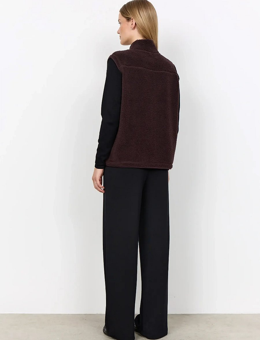 Soyaconcept - SC-ONYX - fleece- og teddyveste - 8980 chocolate plum - 3