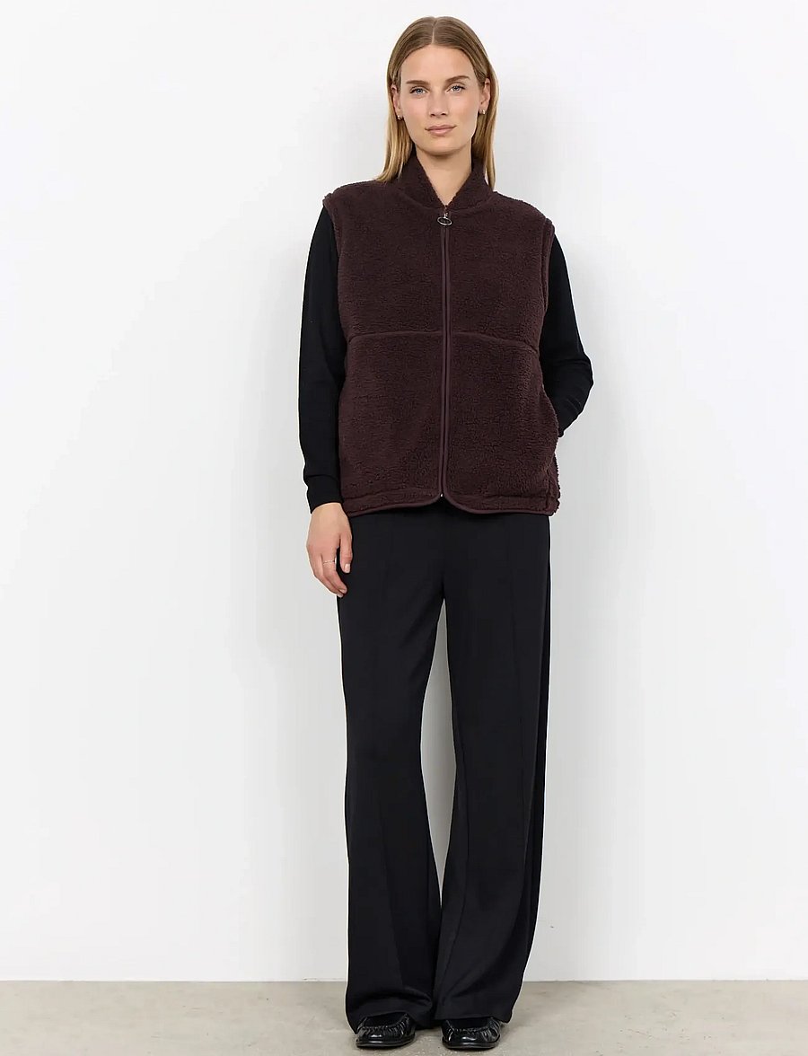 Soyaconcept - SC-ONYX - fleece- og teddyveste - 8980 chocolate plum - 4