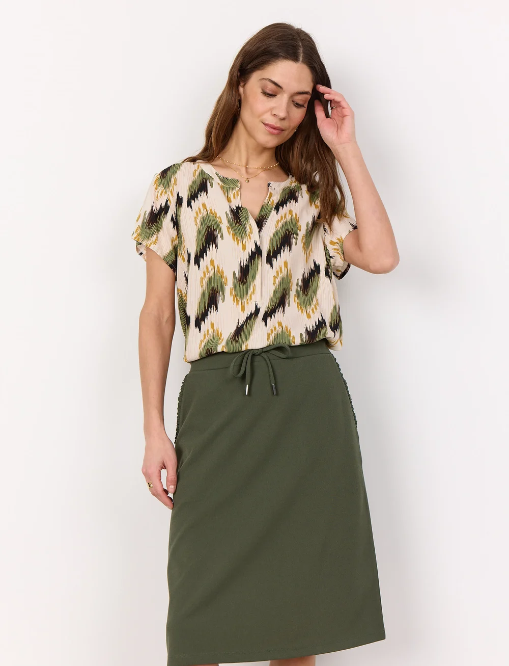 Soyaconcept - SC-SIHAM - midi nederdele - dark army - 0