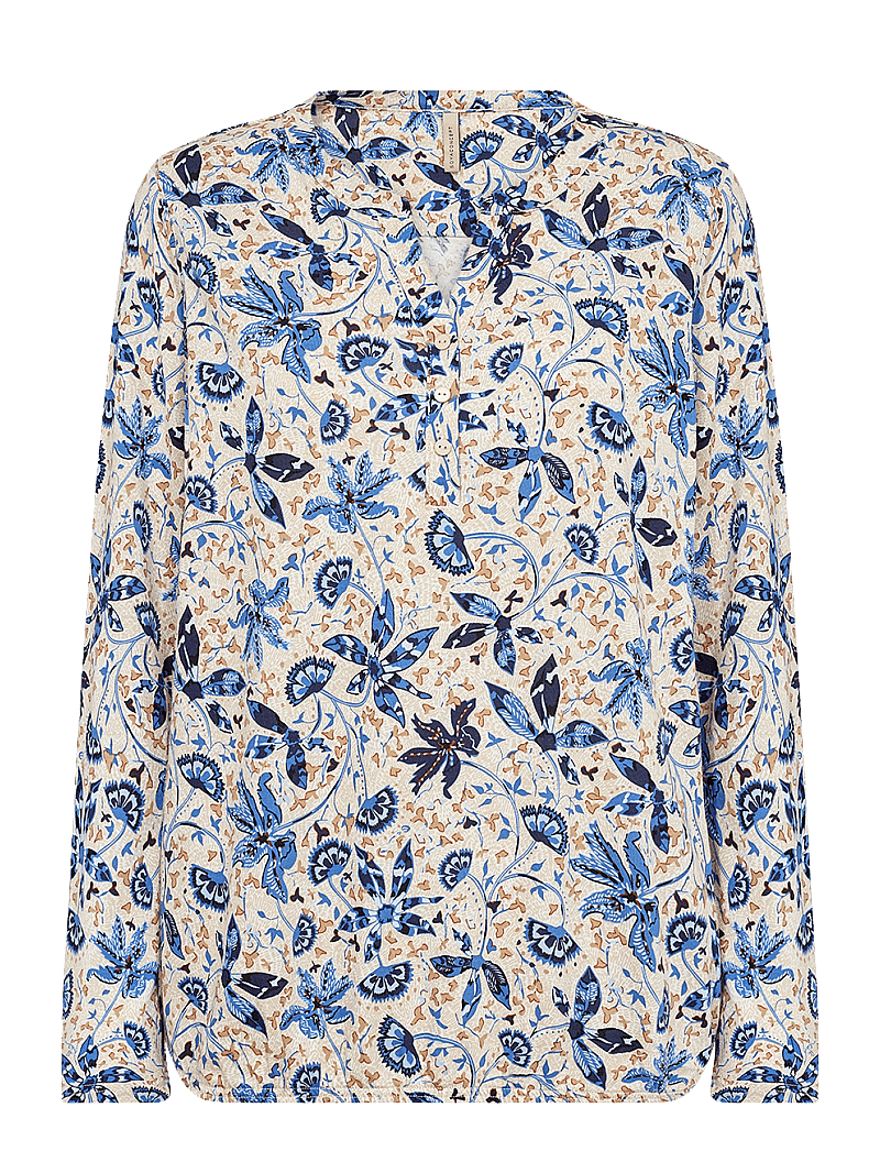 Soyaconcept - SC-FELICITY AOP - langärmlige blusen - air blue combi - 1