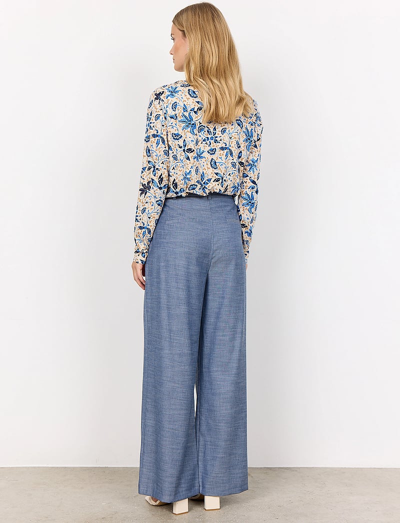 Soyaconcept - SC-FELICITY AOP - langärmlige blusen - air blue combi - 3