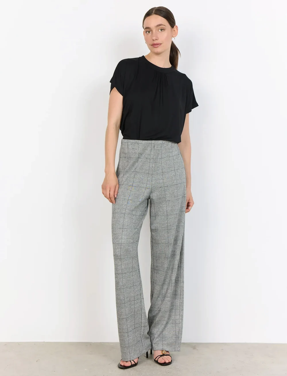 Soyaconcept - SC-PRIX - bukser med lige ben - 99110 lt grey melange combi - 0