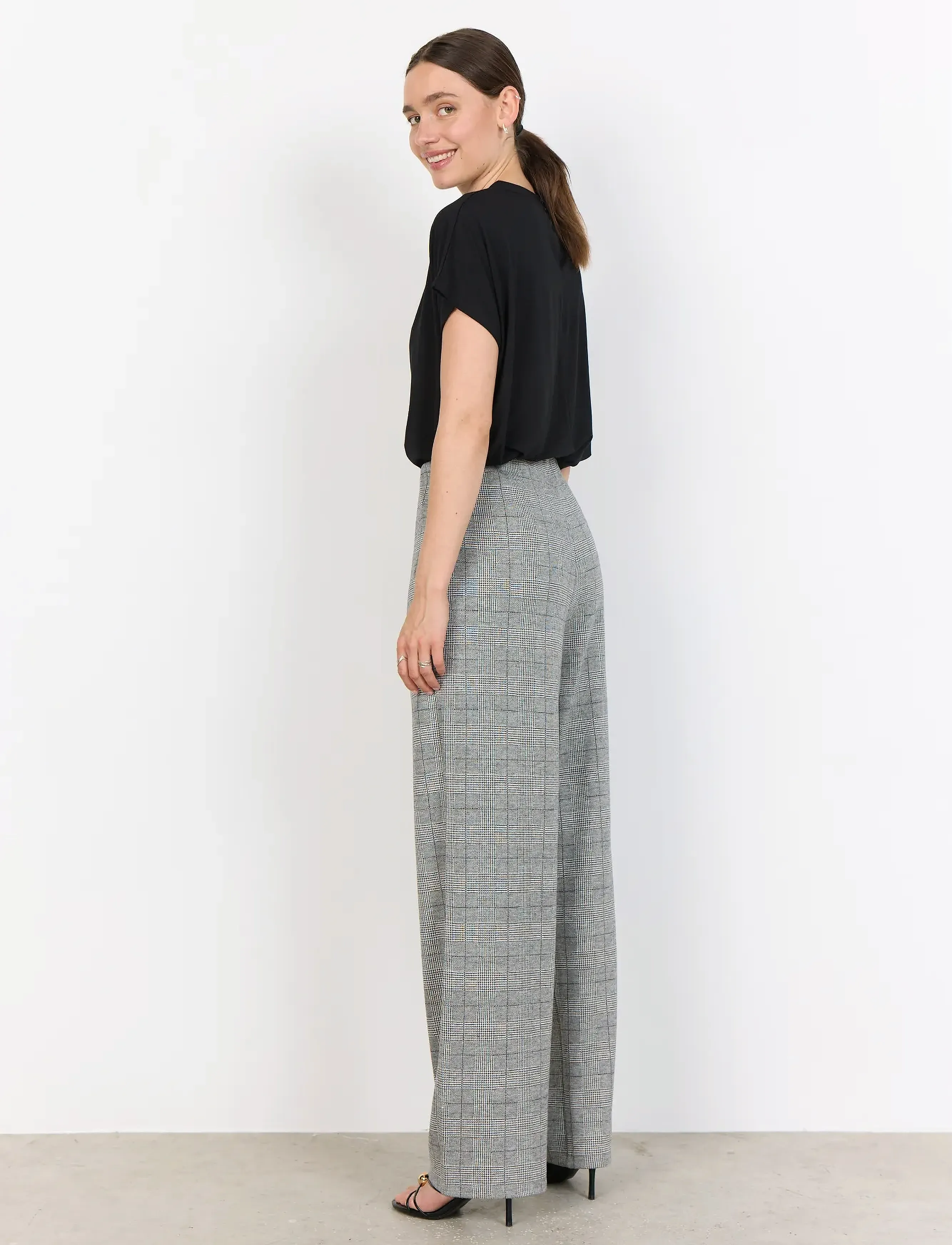 Soyaconcept - SC-PRIX - straight leg hosen - 99110 lt grey melange combi - 3