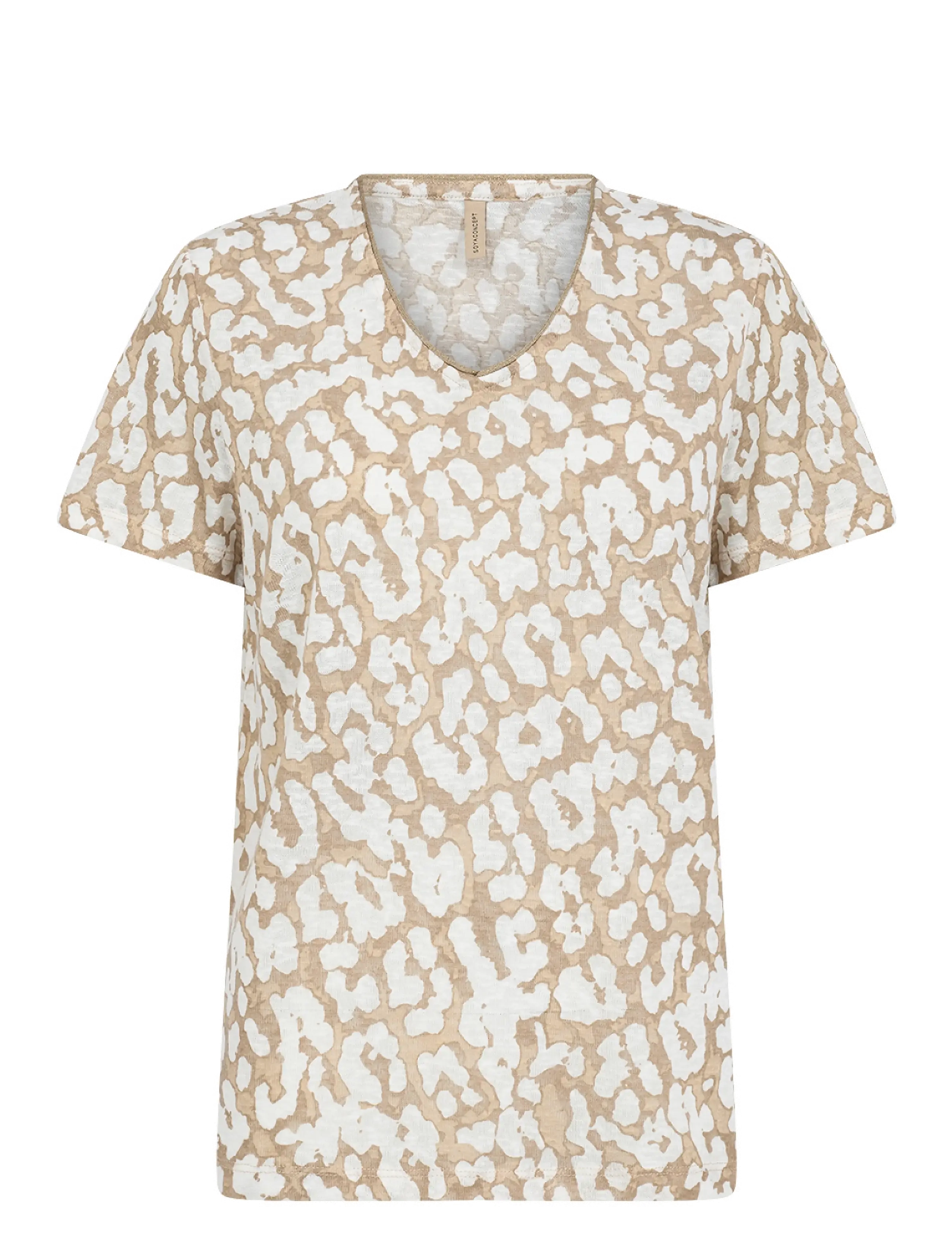 Soyaconcept Sc-Aretha, S, Beige, T-Shirts & Toppe > Kortærmede, Dame