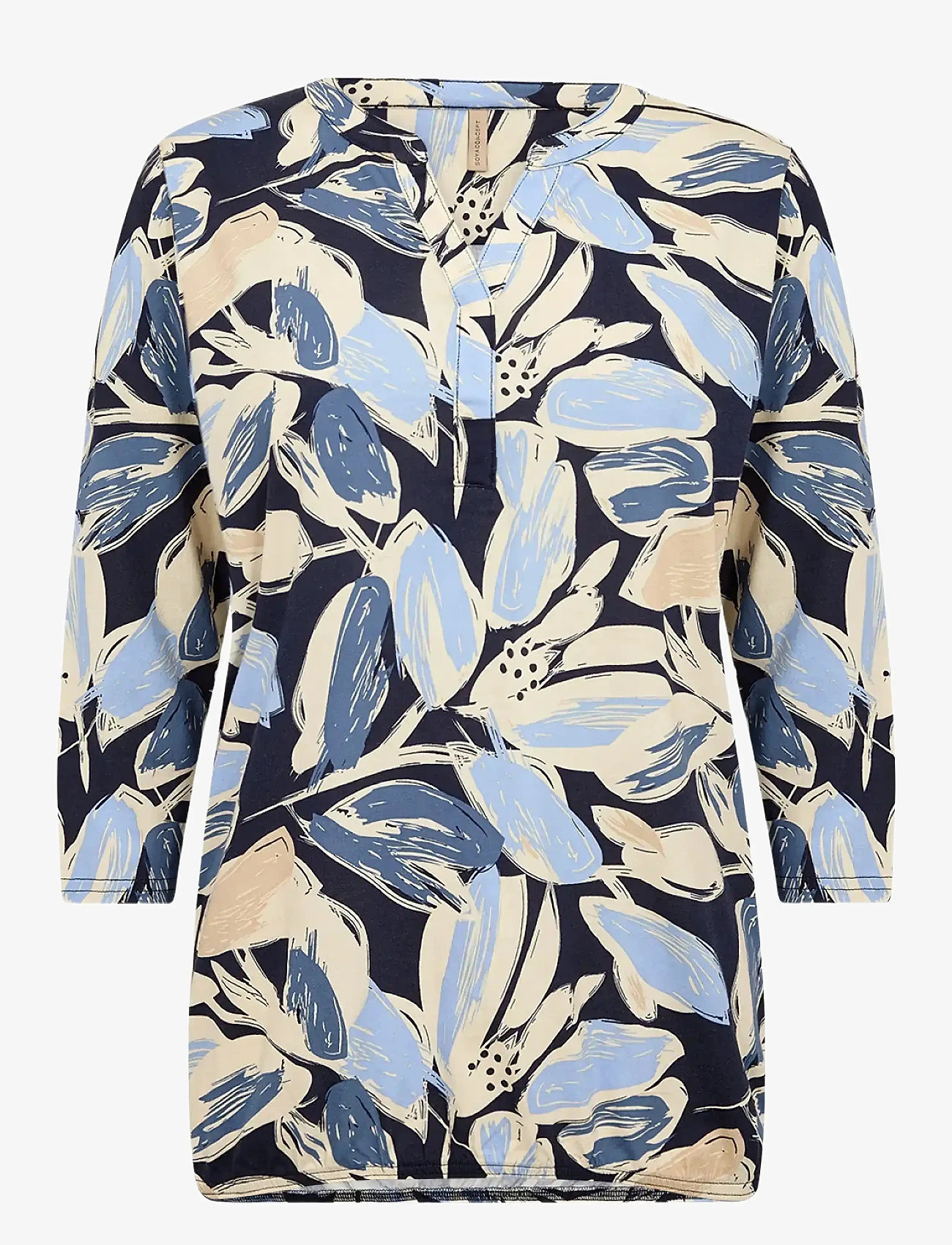 Soyaconcept - SC-FELICITY AOP - langärmlige blusen - 6252c hydrangea combi - 0