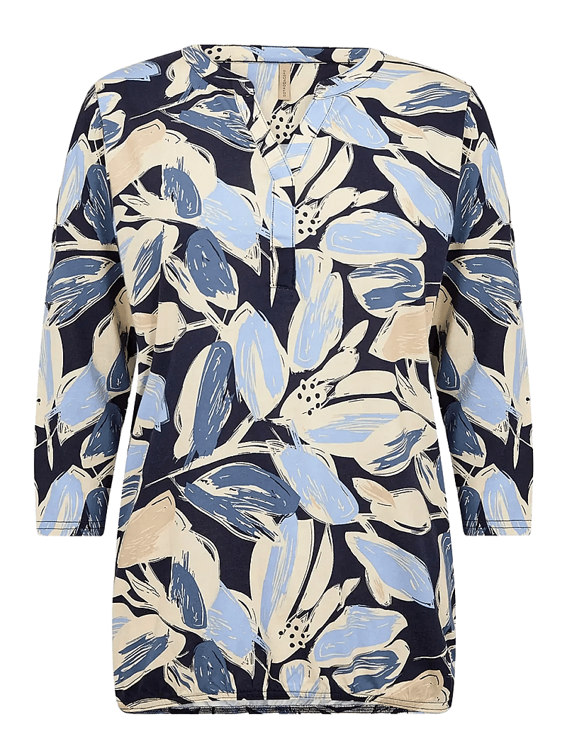 Soyaconcept - SC-FELICITY AOP - langärmlige blusen - 6252c hydrangea combi - 1