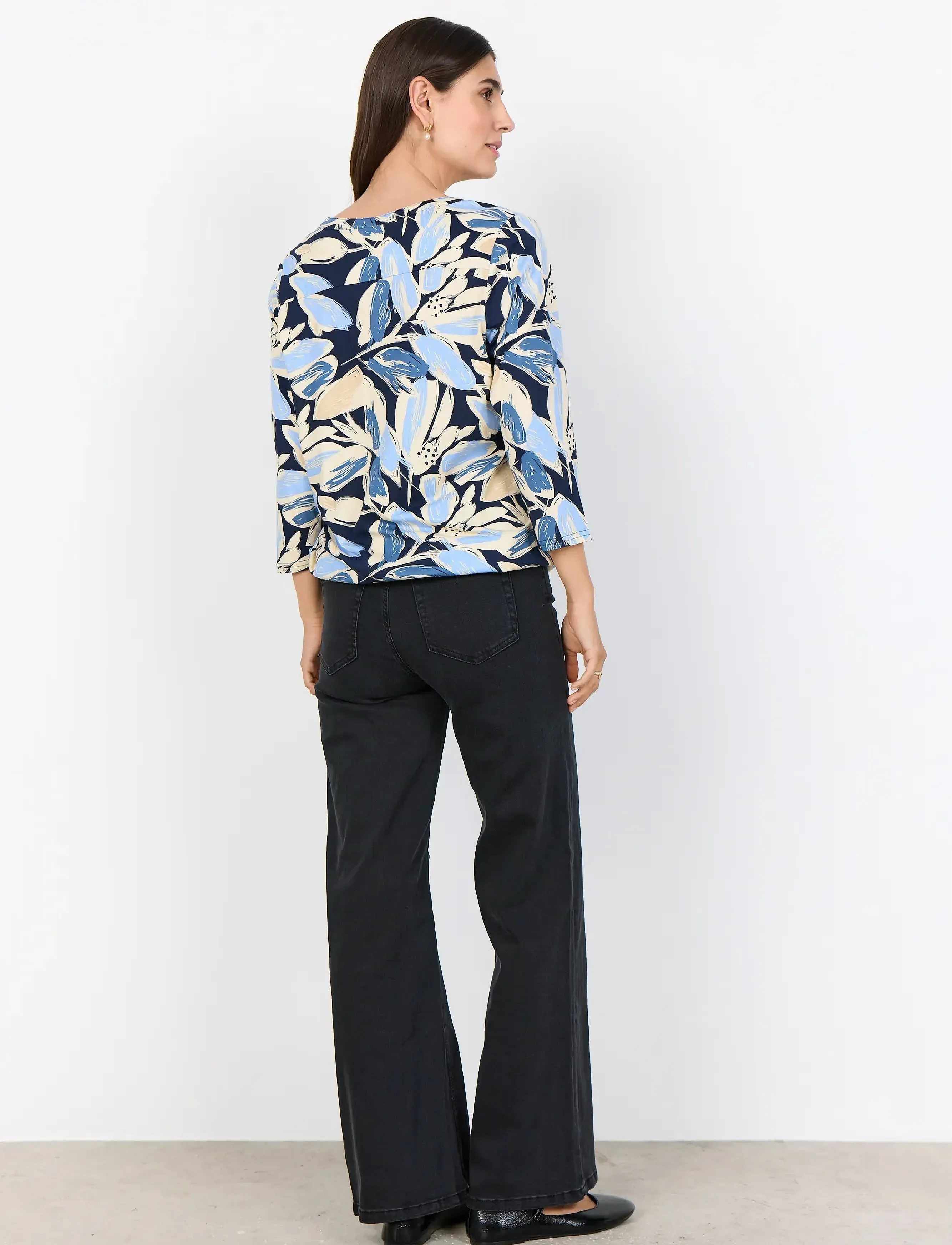 Soyaconcept - SC-FELICITY AOP - pitkähihaiset puserot - 6252c hydrangea combi - 3
