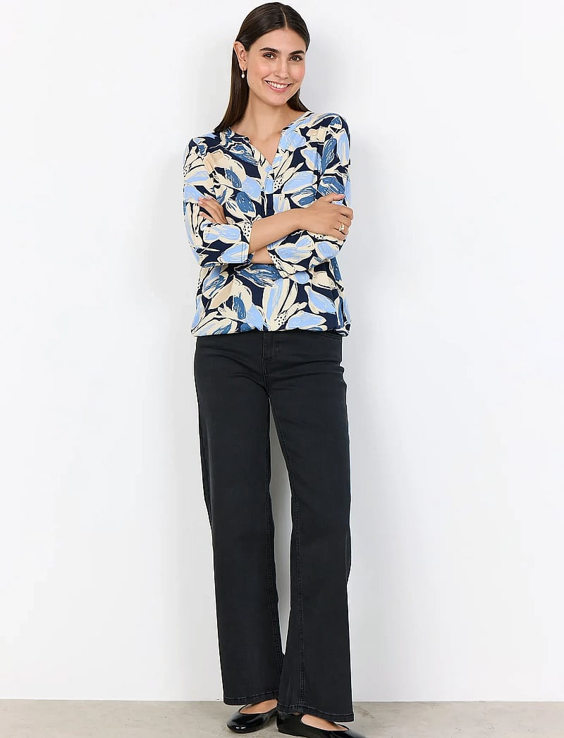 Soyaconcept - SC-FELICITY AOP - langärmlige blusen - 6252c hydrangea combi - 4
