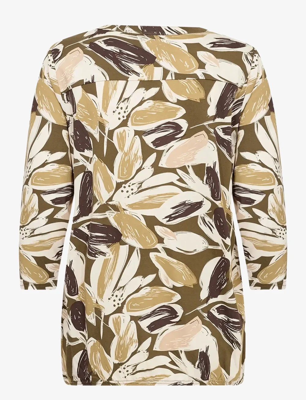 Soyaconcept - SC-FELICITY AOP - blouses met lange mouwen - 7230 misty olive combi - 2