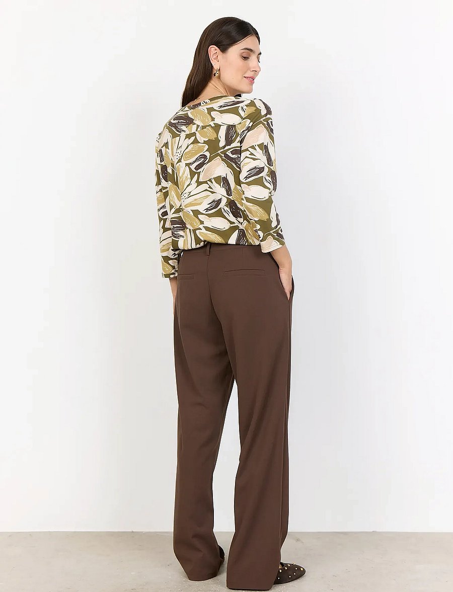Soyaconcept - SC-FELICITY AOP - langärmelige blusen - 7230 misty olive combi - 3